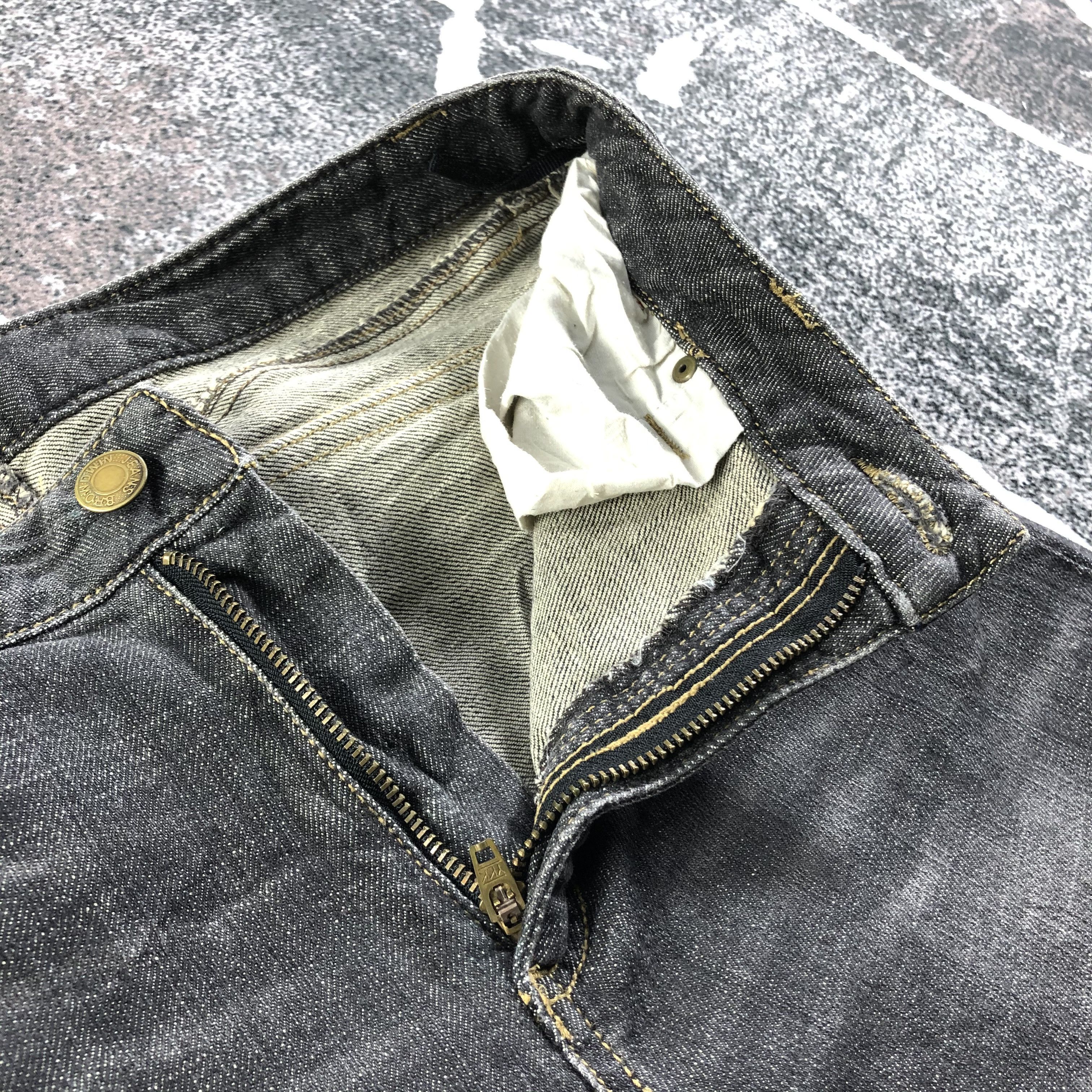 Japanese Brand Browdwin Jeans Faded Black Flare Denim KJ1587 Size 29" - 7 Thumbnail