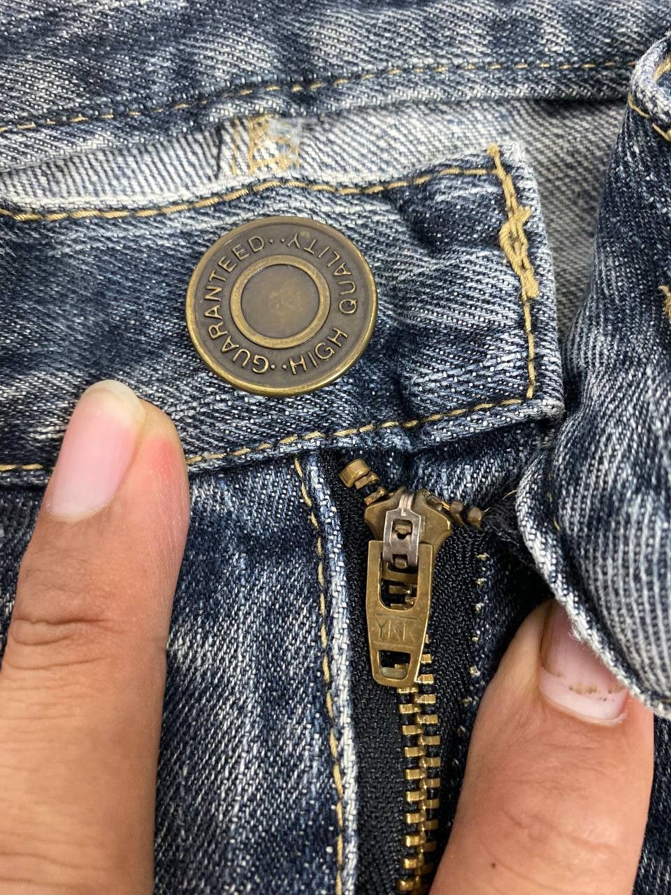 Japanese Brand japanese brand distressed denim nice faded design Size US 35 - 6 Thumbnail