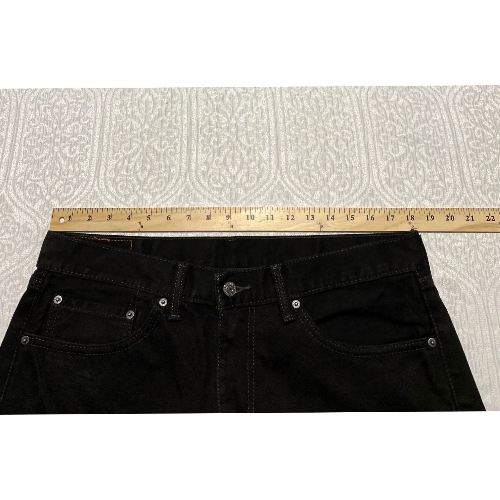 Levi's Levi's 505 Regular Fit Jeans Men Black Denim 36×32 Straight 5-Pocket Denim Pants W36 L32 Size US 36 / EU 52 - 6 Thumbnail