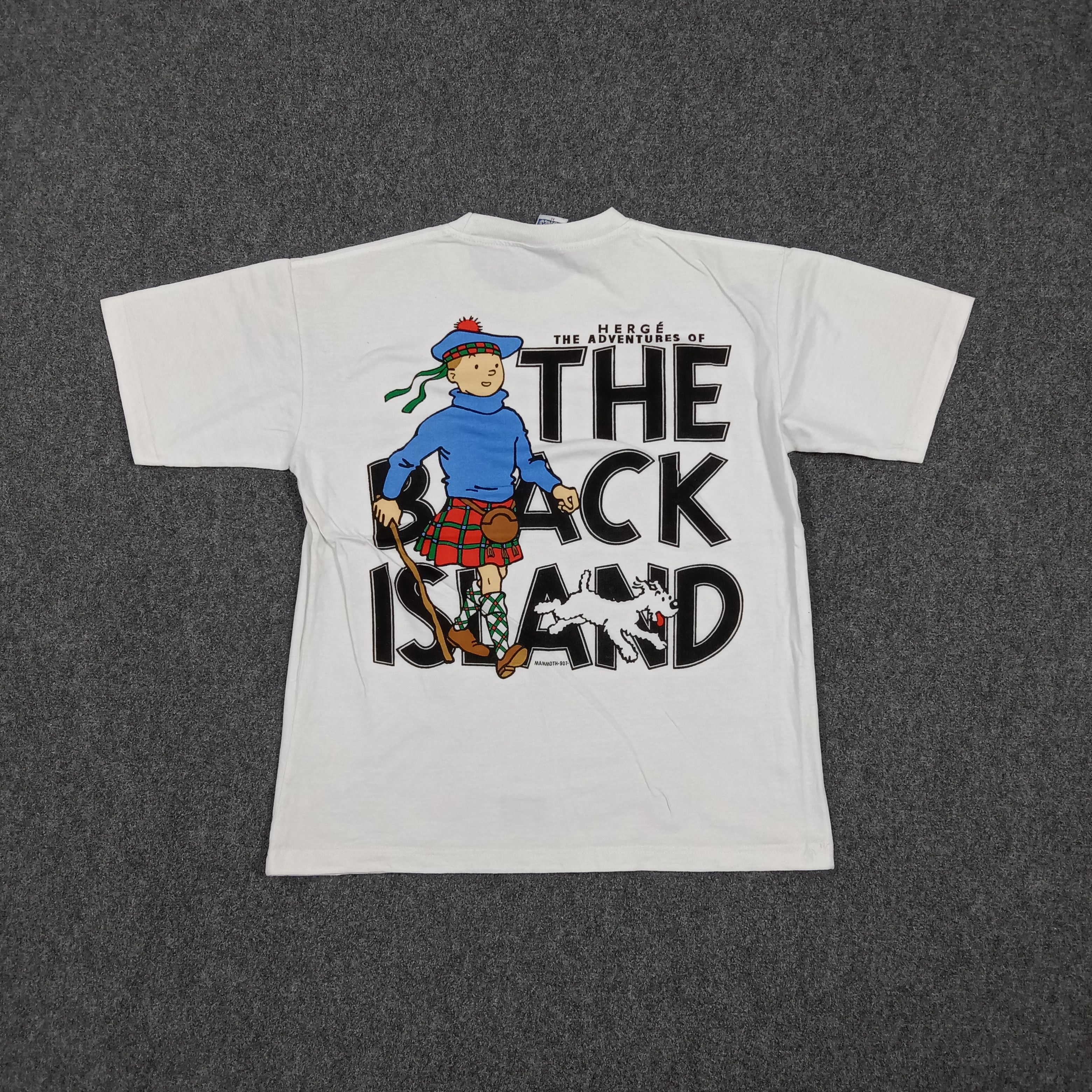 Vintage Adventure of Tintin American Cartoon Boxy Tshirt C294N64 Size US M / EU 48-50 / 2 - 1 Thumbnail