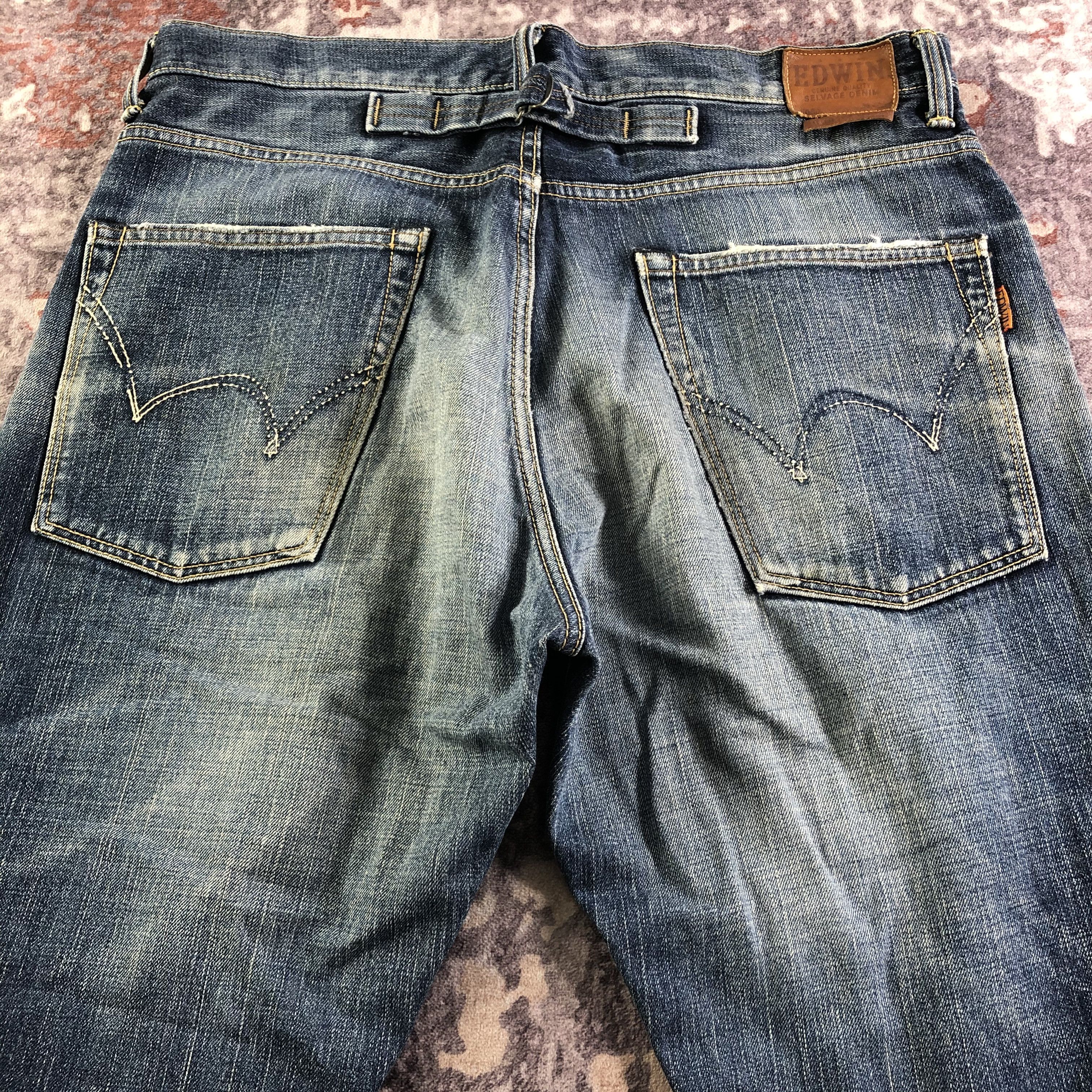 Edwin Vintage Blue Wash Edwin 505 Selvedge Jeans-JM3573 Size US 38 / EU 54 - 4 Thumbnail