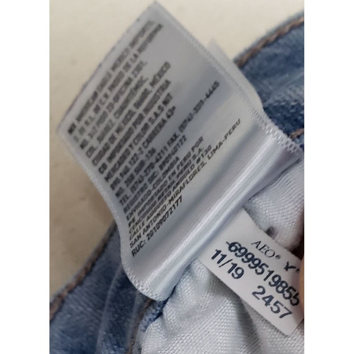 American Eagle Outfitters American Eagle Women's Distressed Straight Leg Blue Jeans 2 Size 24" / US 00 / IT 34 - 8 Thumbnail