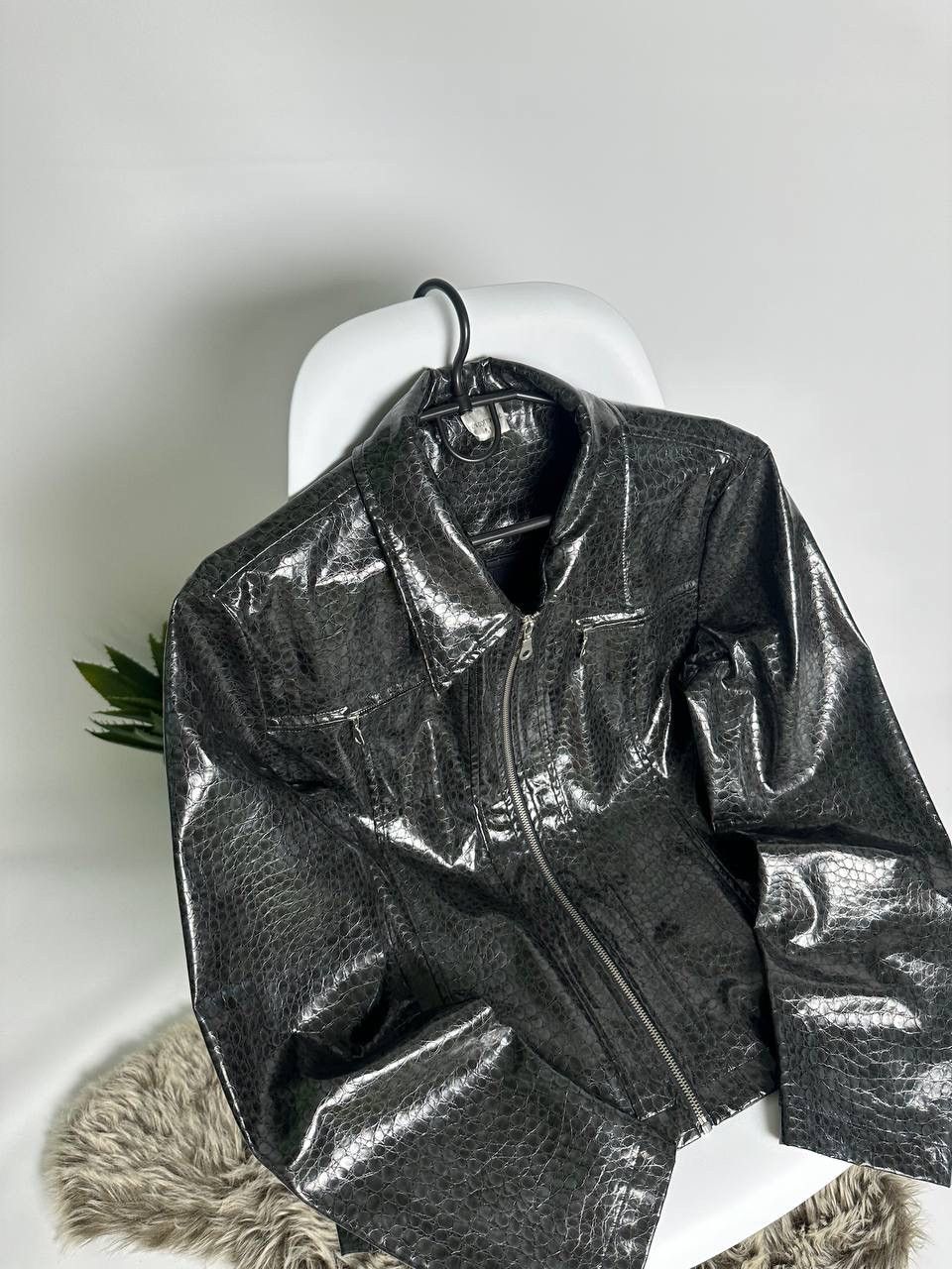 Japanese Brand × Leather × Vintage Vintage Leather Snake black Women’s Jacket Size M / US 6-8 / IT 42-44 - 4 Thumbnail