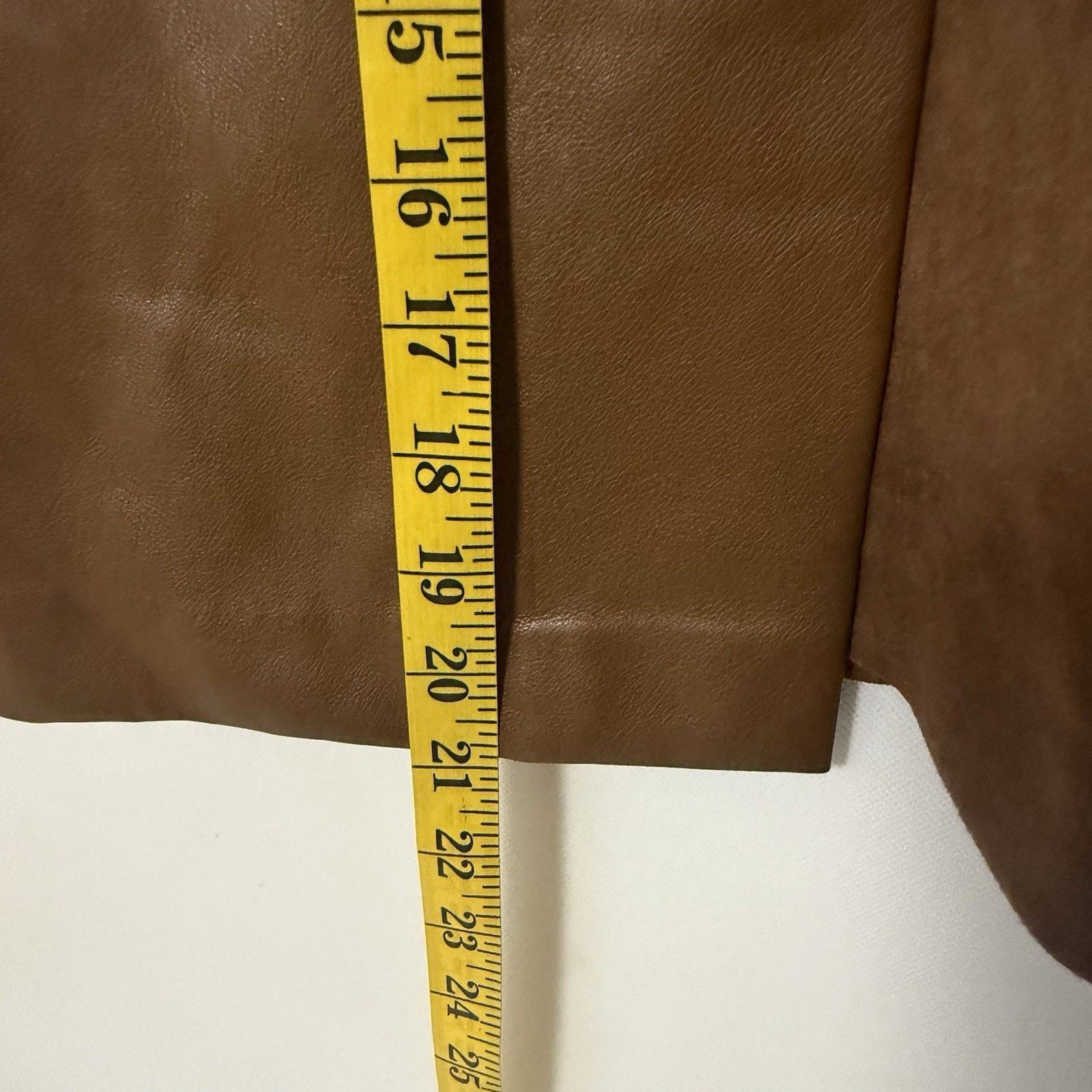 Other Marc New York Faux Leather Suede Skirt Butterscotch Size 37" - 7 Thumbnail