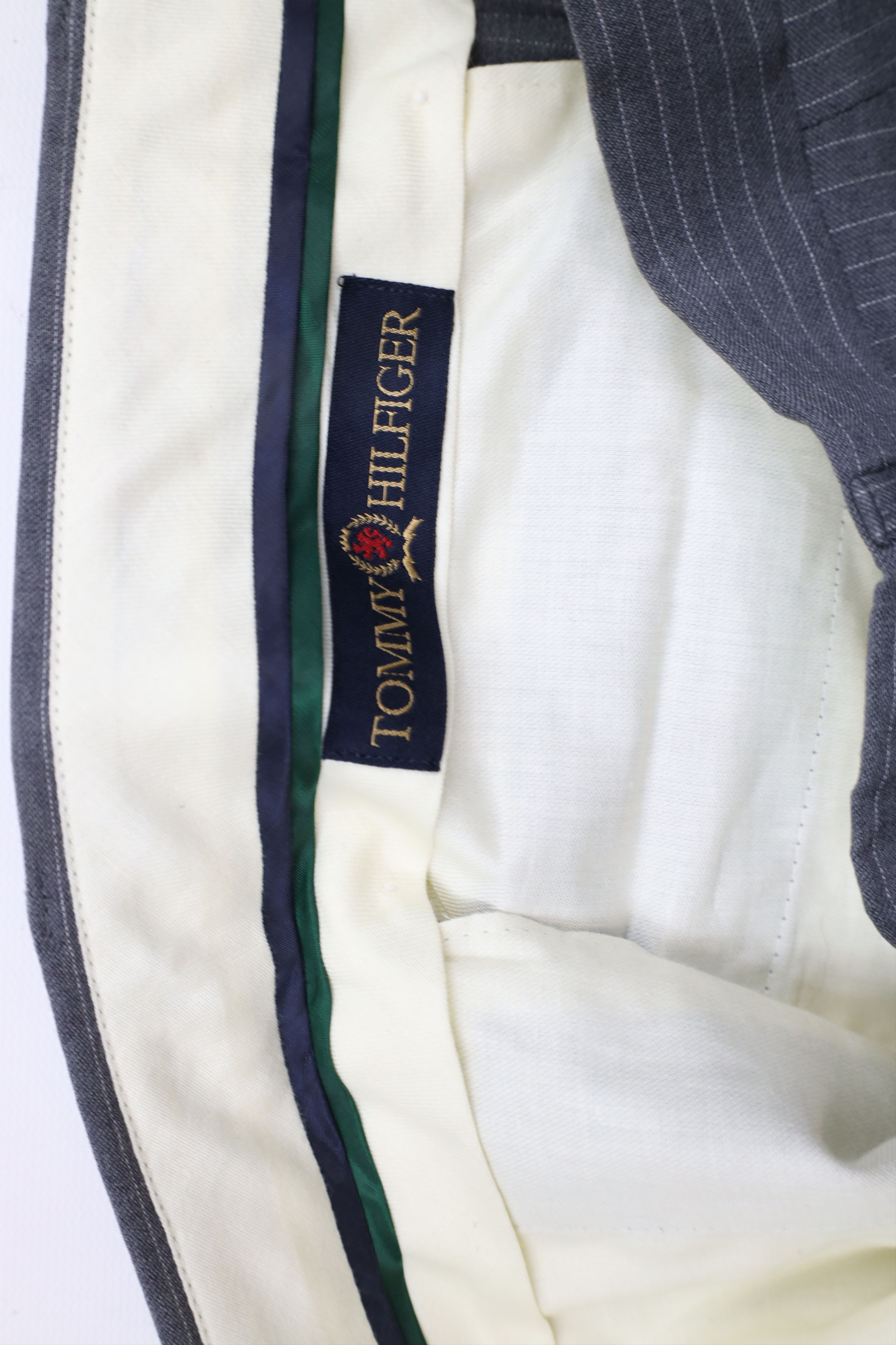 Tommy Hilfiger × Vintage Vintage 90s Tommy Hilfiger Pinstriped Wide Leg Chino Pants Size US 34 / EU 50 - 6 Thumbnail