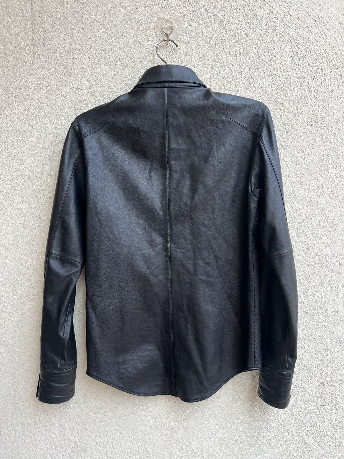 Vintage Vintage Yoshiyuki Konishi Black Sheepskin Leather Shirt Size US M / EU 48-50 / 2 - 22 Thumbnail