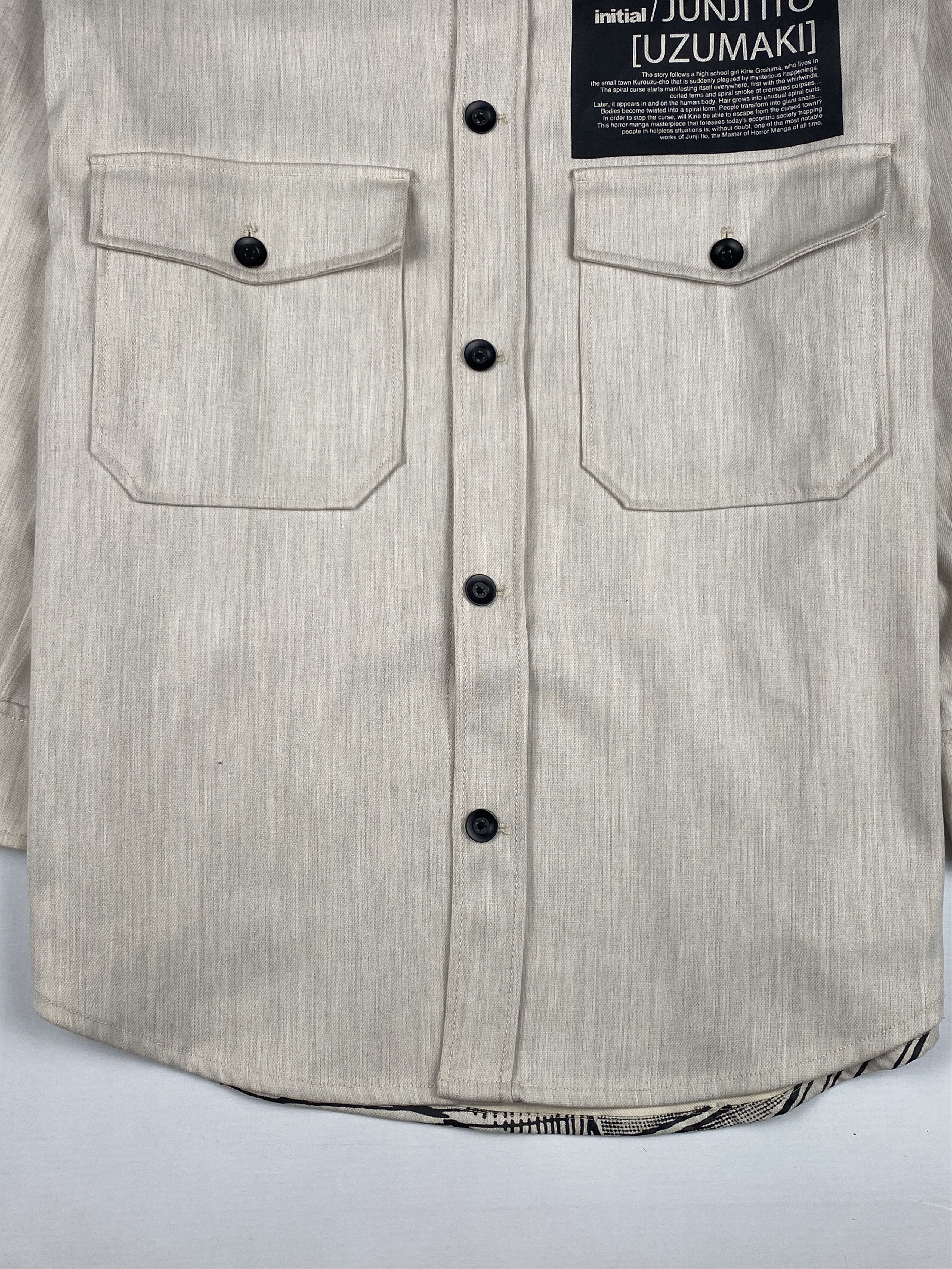 Japanese Brand Initial x Junji Ito [Uzumaki] Multiple Pockets Shirt Jacket Size US M / EU 48-50 / 2 - 4 Thumbnail