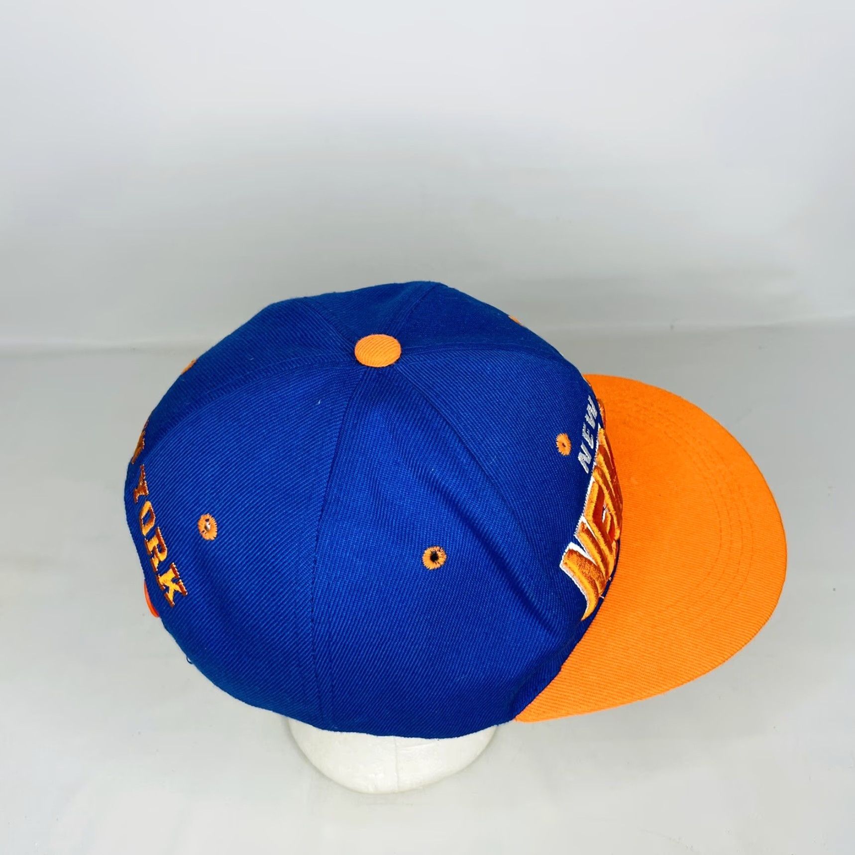 Vintage New York Knicks Headwear Premium Snap Back Cap Team Hat Adjustable Orange/blue Men Baseball Basketball Casual Hat Mens Snapback Cap Size ONE SIZE - 6 Thumbnail