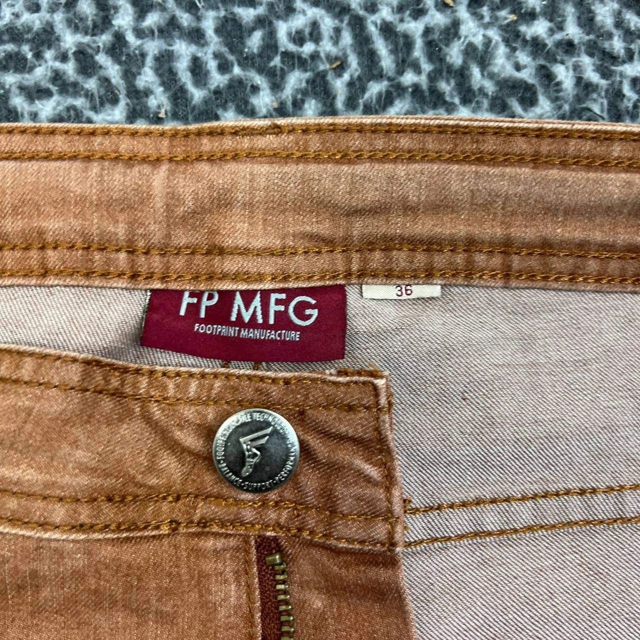 Other Footprint Manufacture Jeans Men 36x33 Brown Denim Pants Size US 36 / EU 52 - 8 Thumbnail