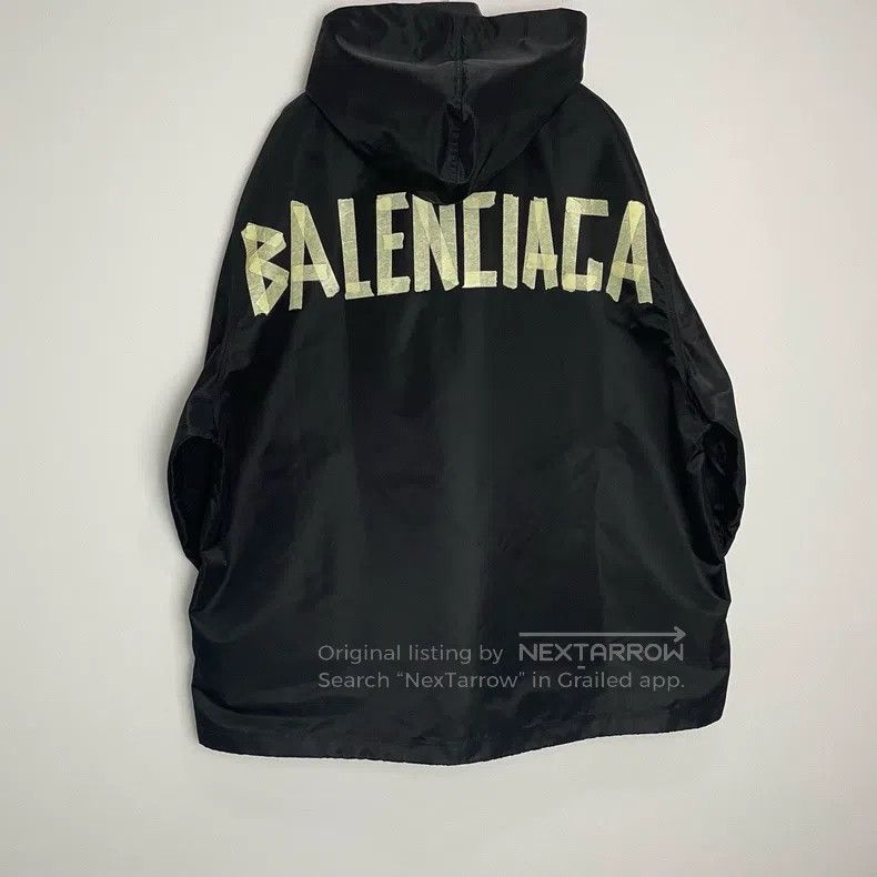 Balenciaga Balenciaga Yellow Tape Letter Logo Windbreaker Jacket Size US M / EU 48-50 / 2 - 2 Thumbnail
