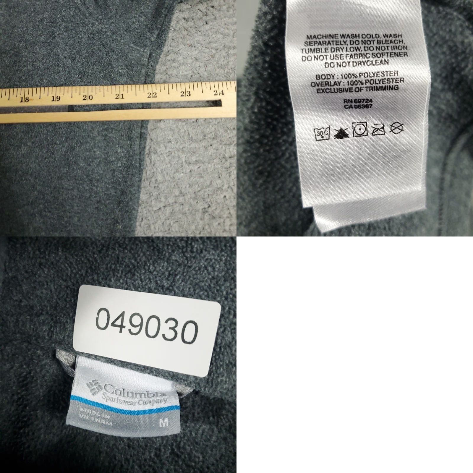 Vintage Columbia Men Sweater Full Zip Gray Fleece Mock Neck Classic Logo Pockets Regular Size M Size US M / EU 48-50 / 2 - 8 Thumbnail