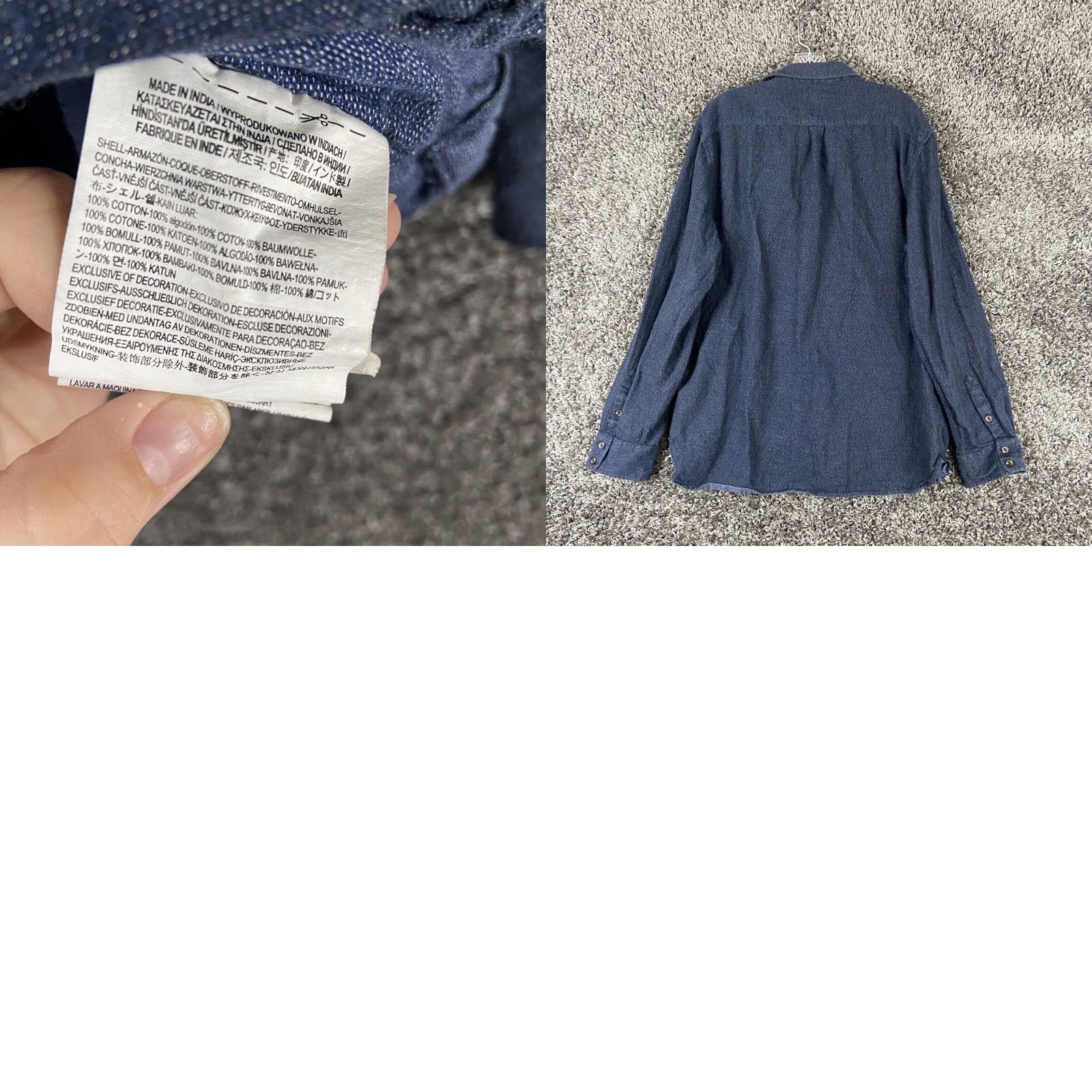Vans VANS Blue Button-Up Long Sleeve Shirt Adult XL Size US XL / EU 56 / 4 - 8 Thumbnail