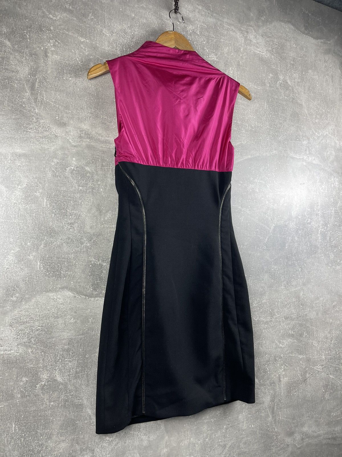 Antonio Berardi Antonio Berardi Made in Italy Silk Wool Dress Fuchsia Black Size XS / US 0-2 / IT 36-38 - 7 Thumbnail