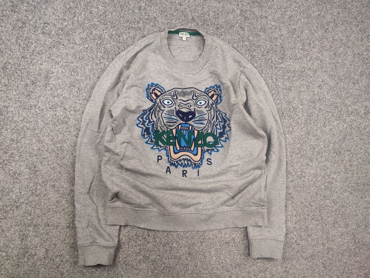 Kenzo Kenzo Paris Japan Embroidered Logo Tiger Crewchek Sweatshirt Size US S / EU 44-46 / 1 - 8 Thumbnail