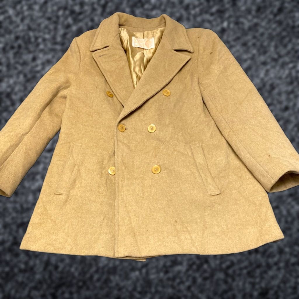 Pendleton VTG Pendleton Peacoat Jacket Mens S Beige Wool Lined Double Breasted Coat Size US S / EU 44-46 / 1 - 1 Thumbnail
