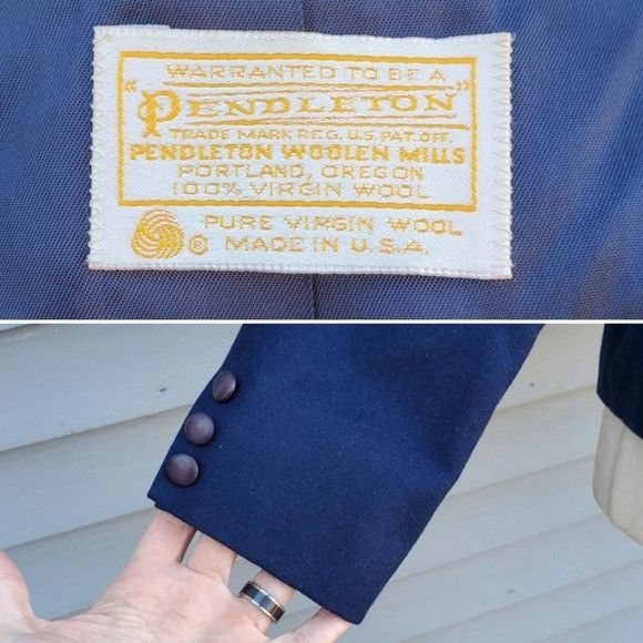 Pendleton Vintage 80s Pendleton Retro Navy Blue Wool Preppy Acadamia 3 Size M / US 6-8 / IT 42-44 - 4 Thumbnail
