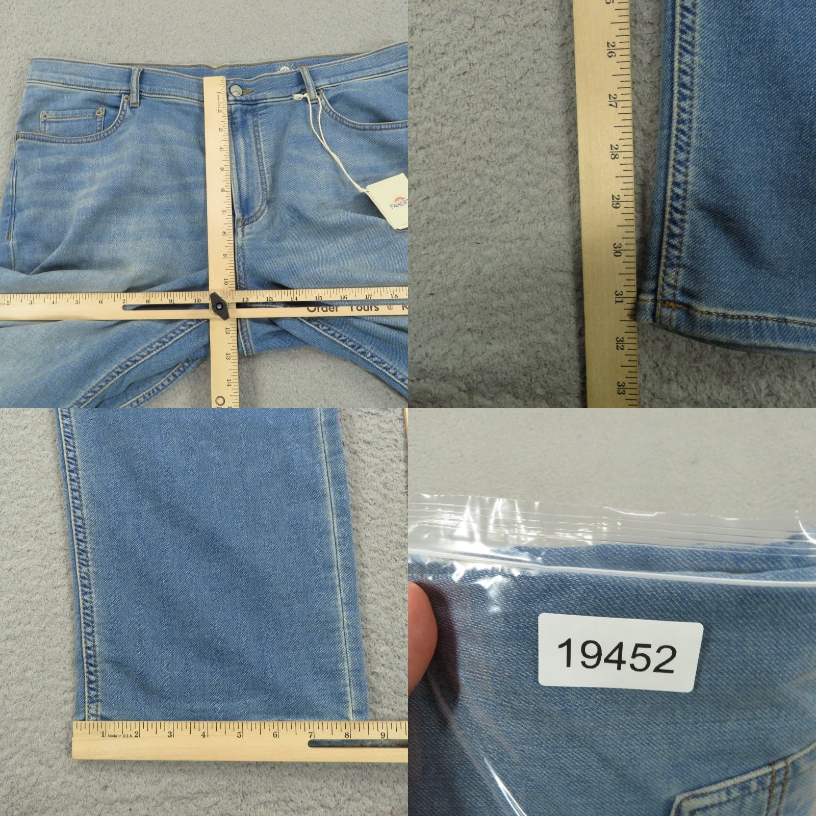 Faherty Faherty Jeans 5 Pocket Denim Pants Blue 38x30 Stretch Terry Western Shore Western Shore Transportation Modern 5-Pocket Mens Regular Blue Denim Jeans Size US 38 / EU 54 - 9 Thumbnail