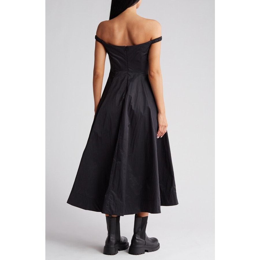 Free People New Free People Alinda Dress $228 SIZE 0 Black Midi Size XS / US 0-2 / IT 36-38 - 3 Thumbnail