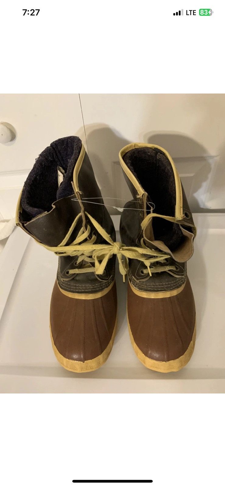 SOREL Mens Vtg Sorel Sz 10 Kaufman Canada Brown Duck Boots Liners Size US 10 / EU 43 - 5 Thumbnail