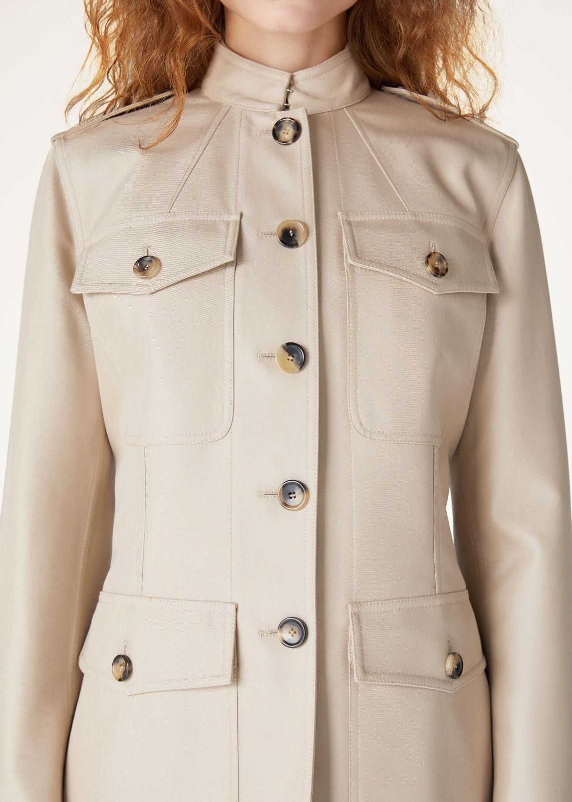 Loro Piana o1srvl11e0125 FAN6659 Ashley Cotton Jacket in Beige Size XS / US 0-2 / IT 36-38 - 7 Thumbnail