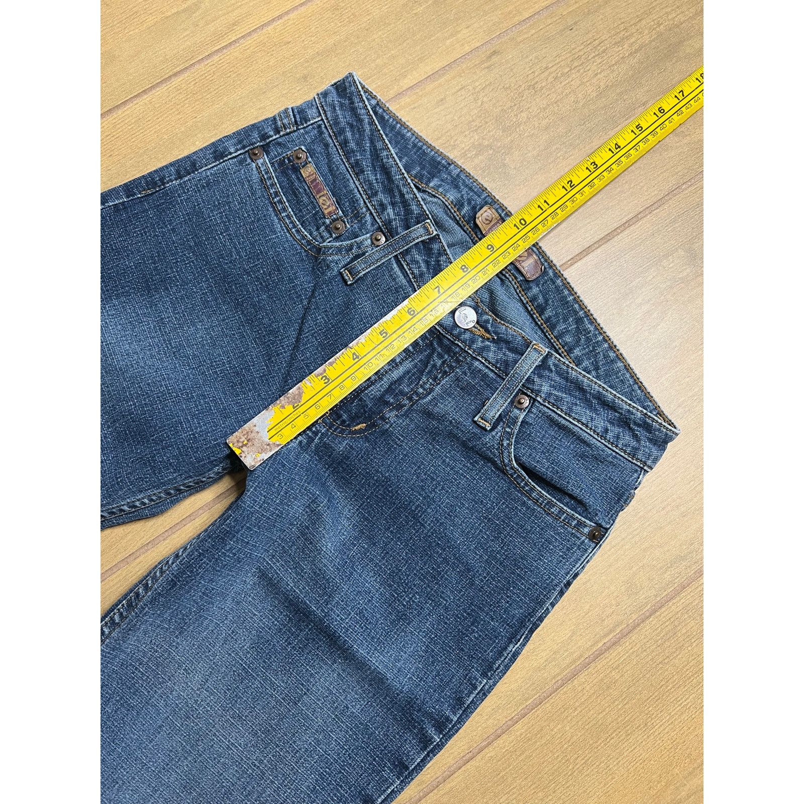 Vintage Vintage L.E.I Y2K Low Rise Flare Jean Women Sz 5 boho retro Size 27" / US 4 / IT 40 - 7 Thumbnail