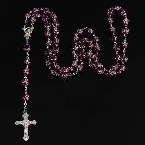Jewelry Victoria Pearl Imitation Purple Crystal Beads Necklace Size ONE SIZE - 3 Thumbnail