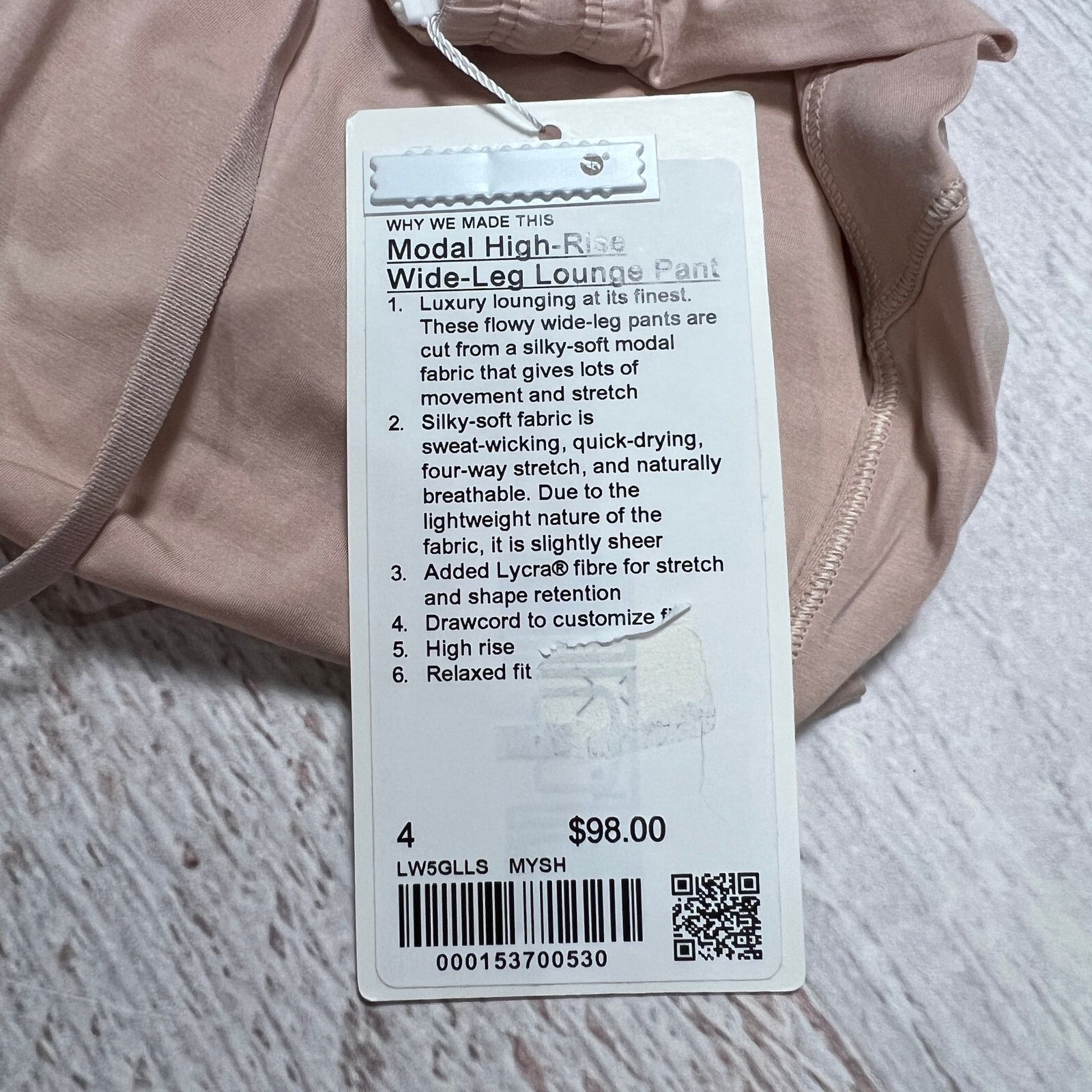 Lululemon Lululemon Modal High Rise Wide Leg Lounge Pant Pink Size 4 Size 27" / US 4 / IT 40 - 4 Thumbnail