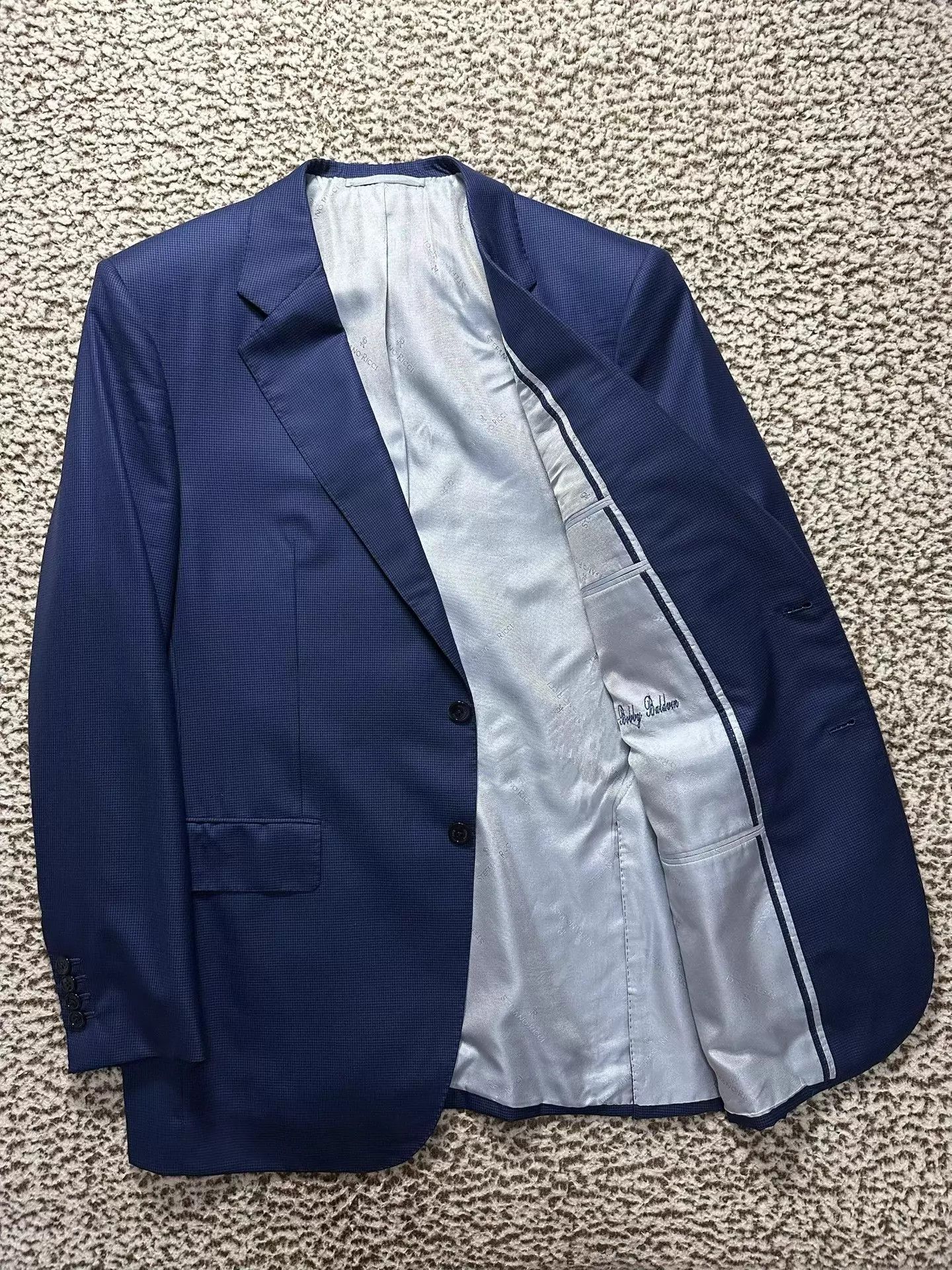 Stefano Ricci Stefano Ricci Blue Fine Wool-Blend Cashmere Blazer Size 54 Size US L / EU 52-54 / 3 - 2 Thumbnail