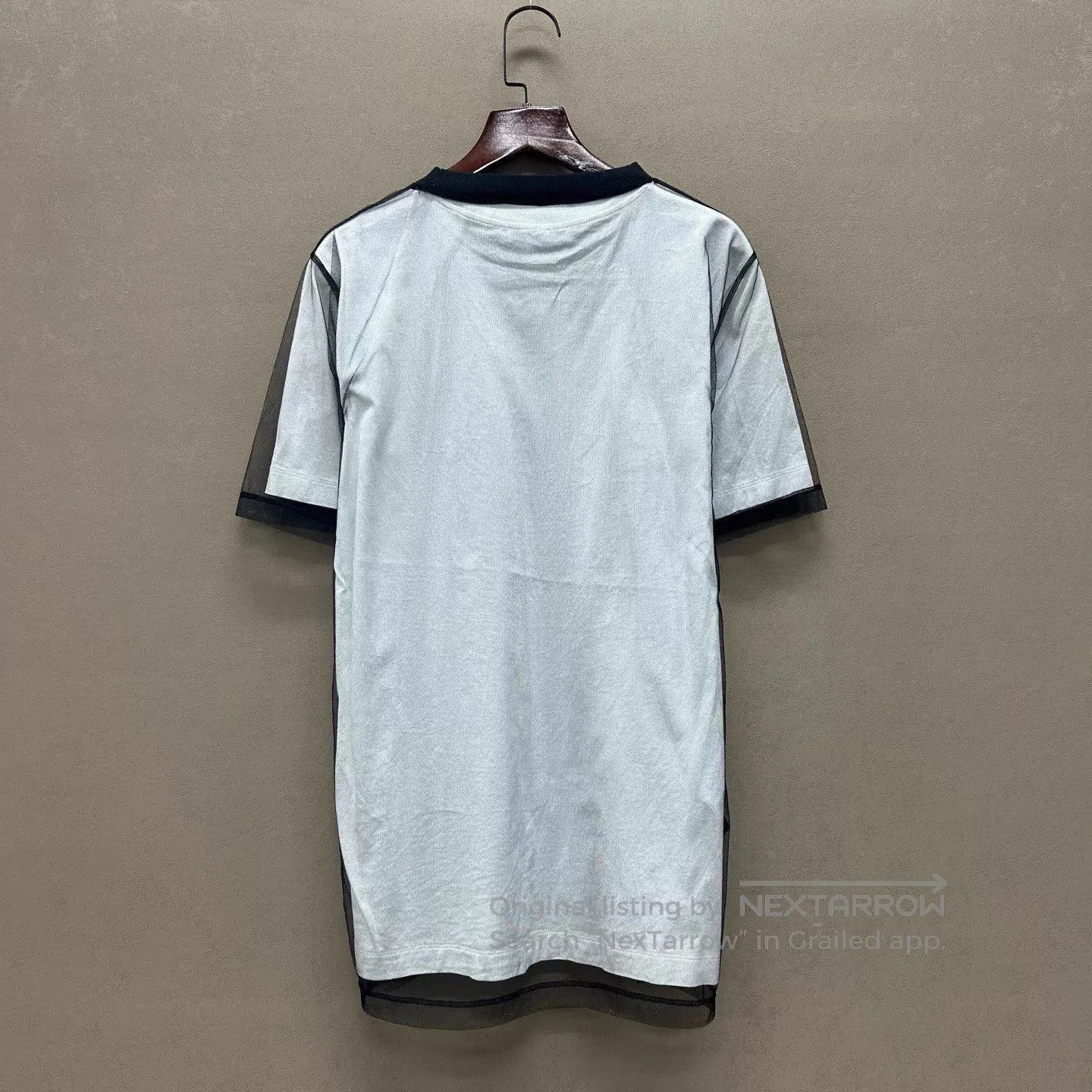 Prada Mesh Overlay Short Sleeve Shirt. Size US M / EU 48-50 / 2 - 2 Thumbnail