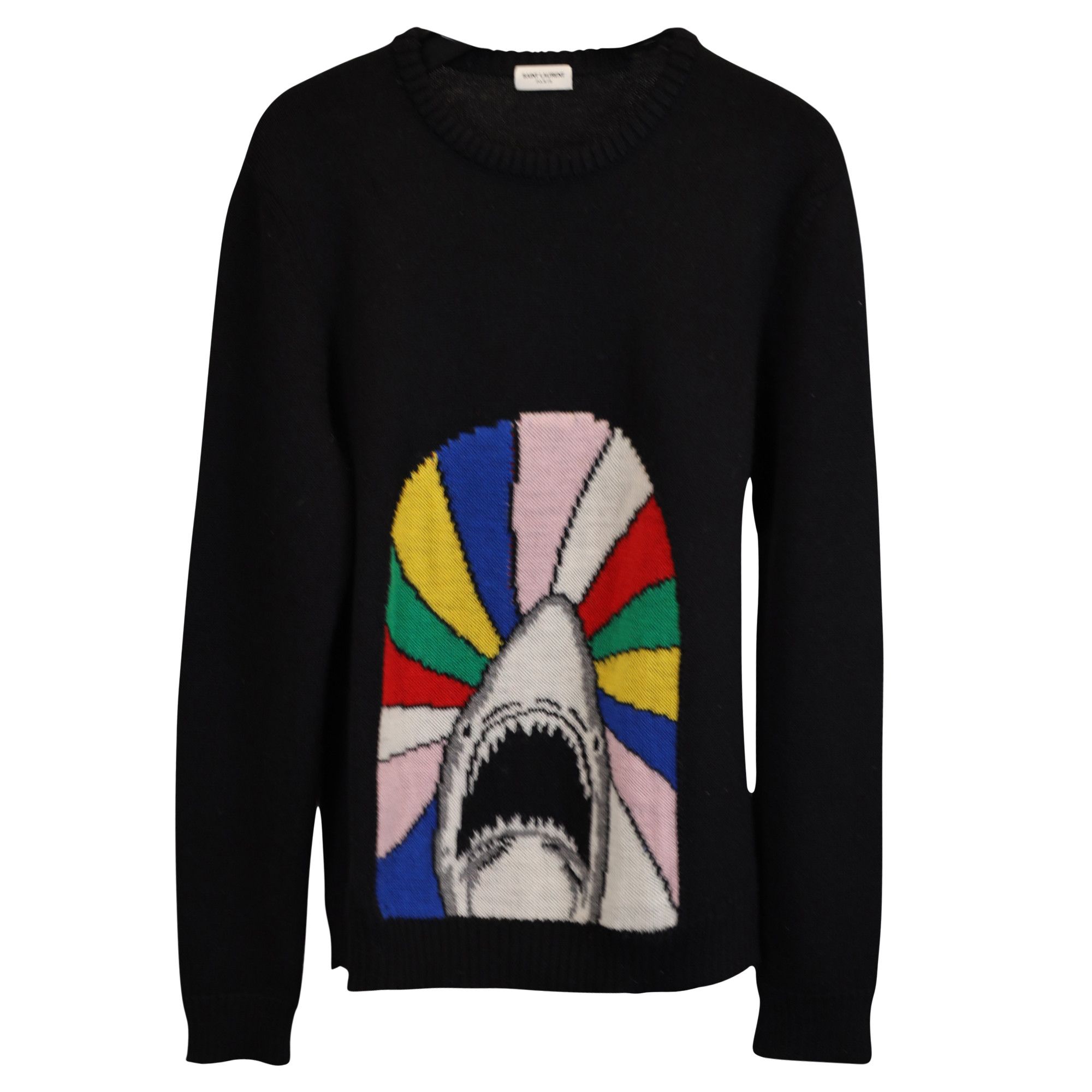 Saint Laurent Paris Saint Laurent Paris Sweet Dreams Shark Knitted Sweater in Bl Size US XXL / EU 58 / 5 - 1 Thumbnail