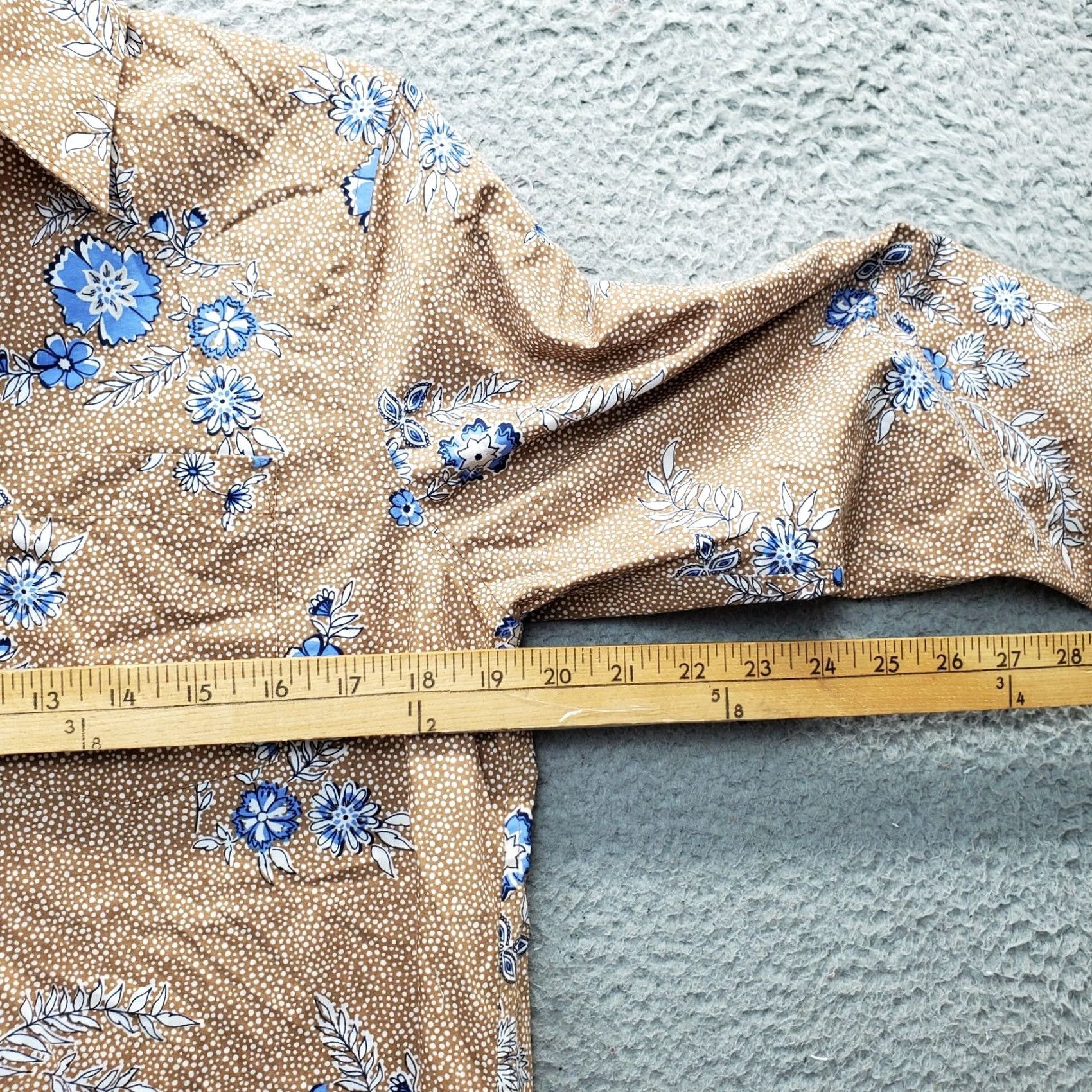 Lands' End Lands' End Casual Shirt Womens Size 10 Multicolor Floral Supima Cotton Non Iron Collared Shirt Size L / US 10 / IT 46 - 6 Thumbnail