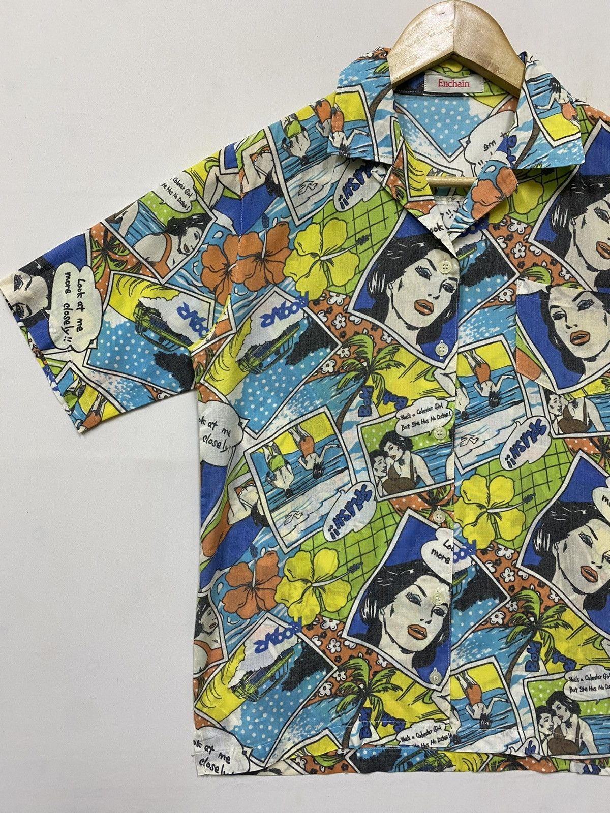 Japanese Brand × Vintage Vintage Hawaiin Shirt Sexy Girl Look At Me More Closely Size US S / EU 44-46 / 1 - 3 Thumbnail