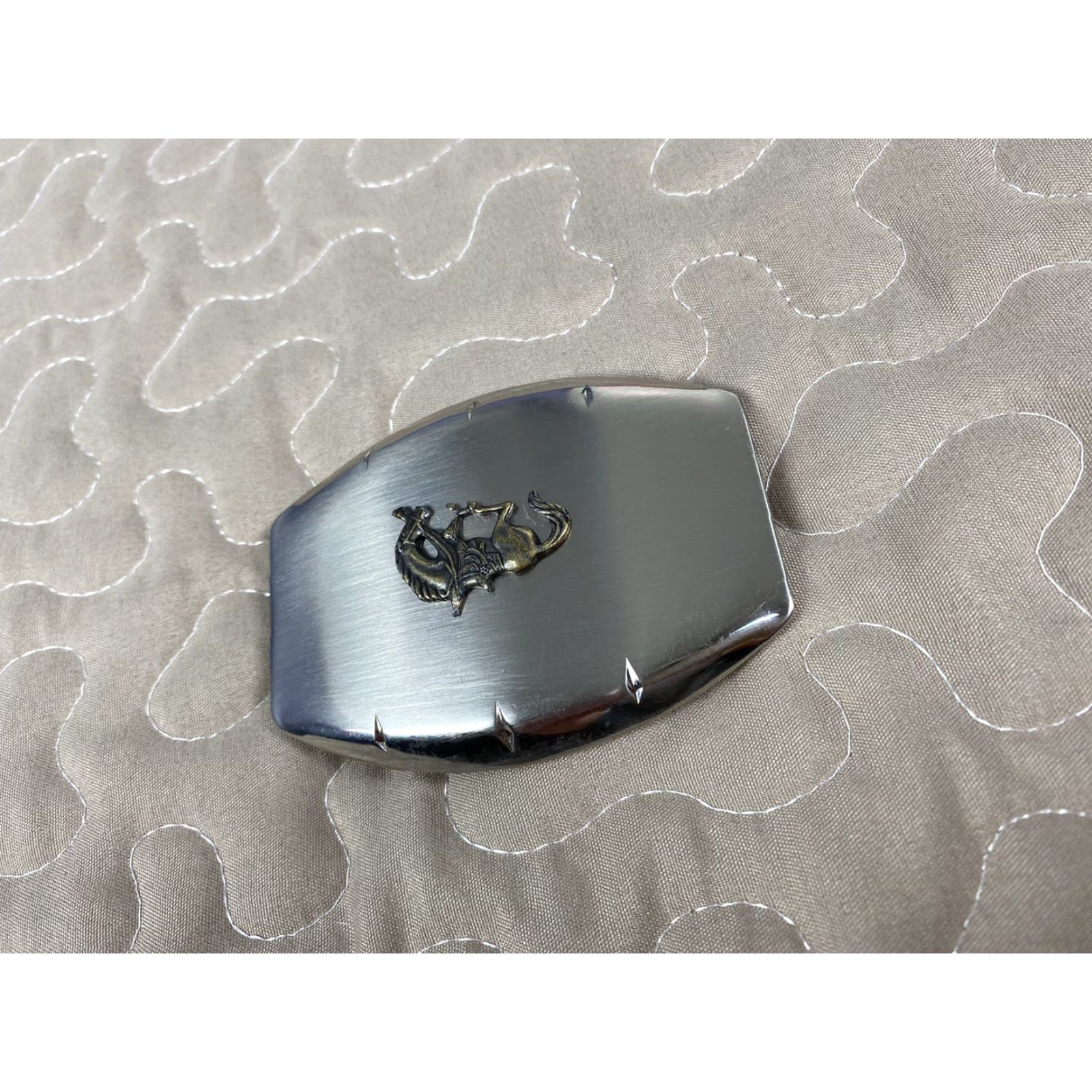 Vintage VINTAGE Nickel Plated Belt Buckle Western Horse Rodeo Country Belt Buckle Adult Unisex Men Women Size ONE SIZE - 3 Thumbnail