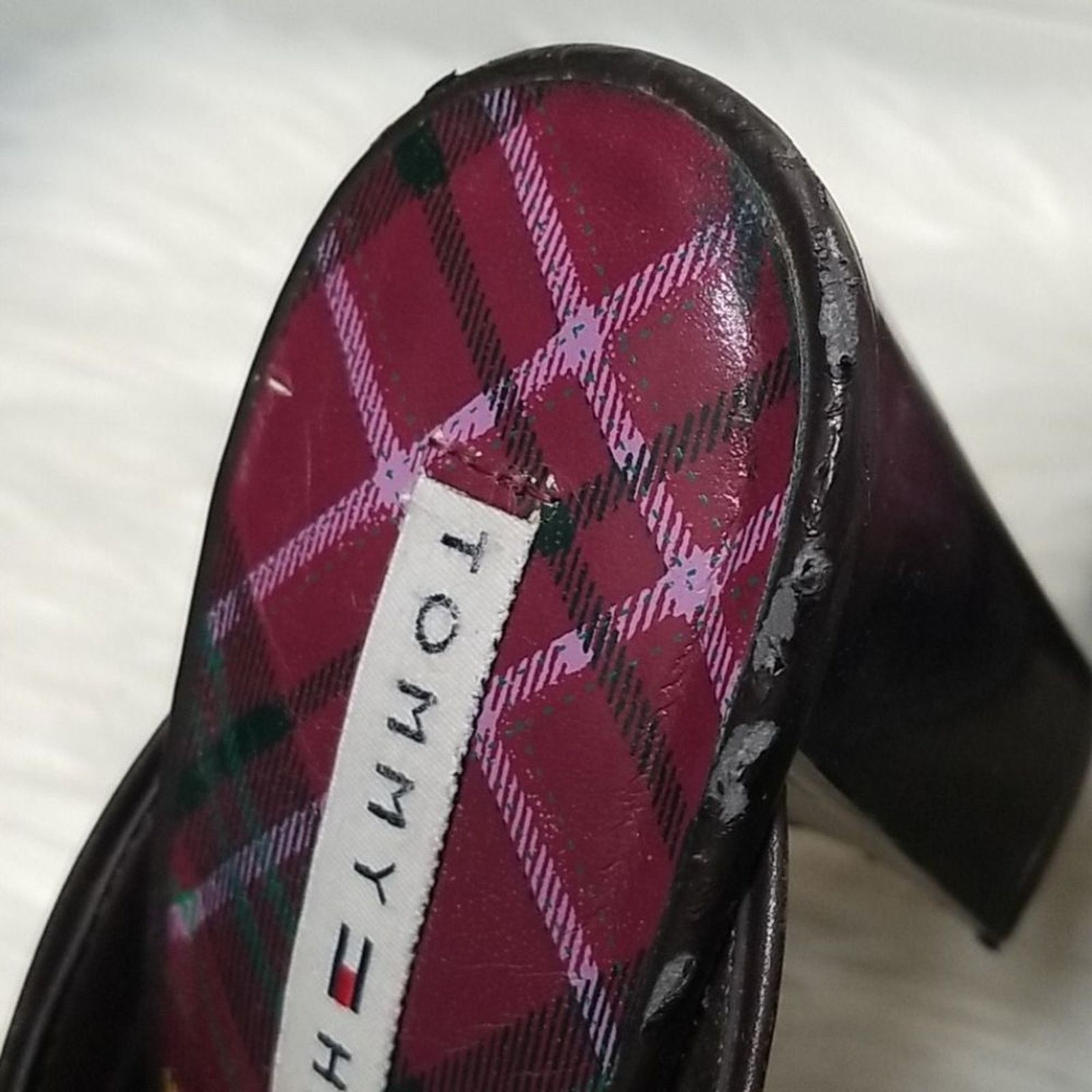 Tommy Hilfiger Vintage 90's Tommy Hilfiger Brown Heel Mules Size US 8 / IT 38 - 4 Thumbnail
