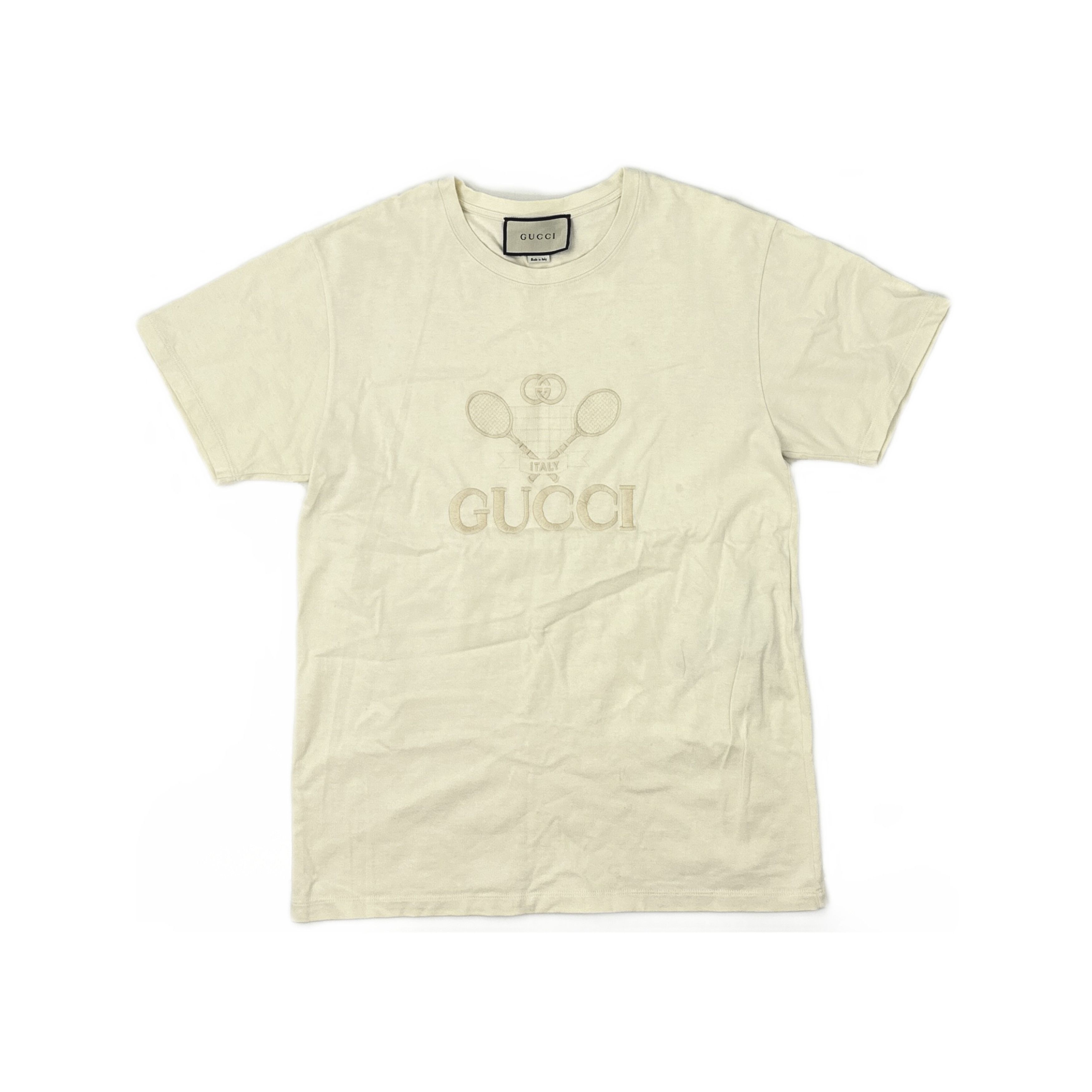 Gucci GUCCI Tennis Logo Embroidered T-Shirt Size S Size US S / EU 44-46 / 1 - 1 Thumbnail