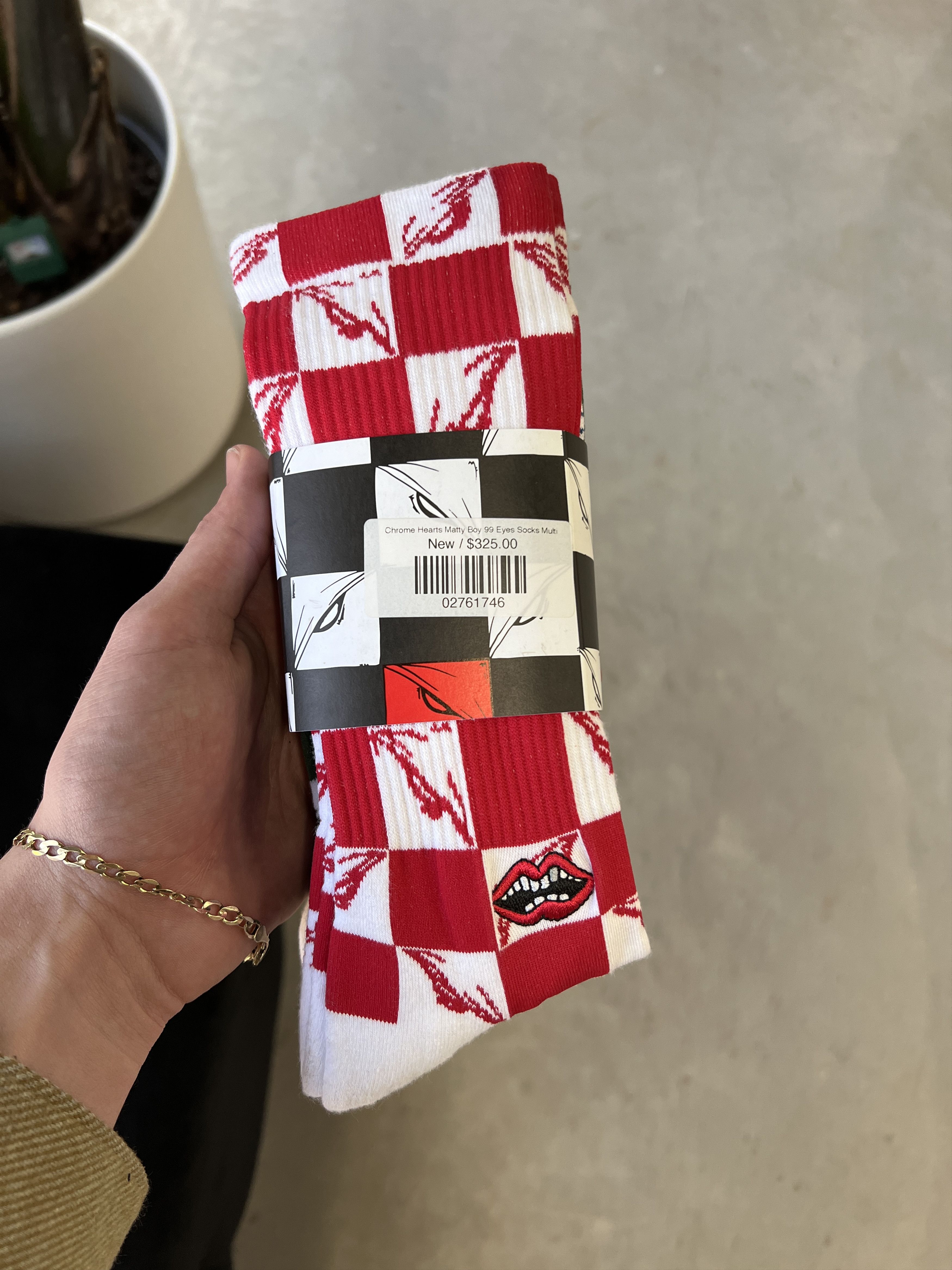 image of Chrome Hearts Matty Boy 99 Eyes Socks Multi, Men's