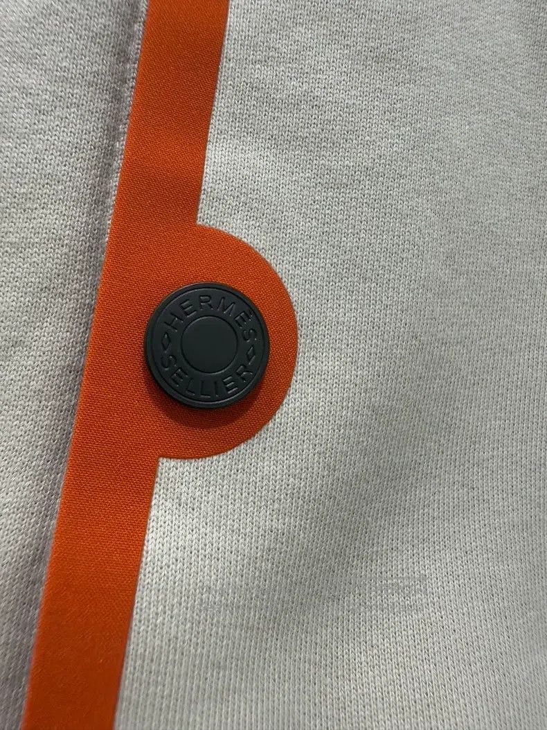 Hermes Hermes Hooded sweater with orange decorative stripes Size S / US 4 / IT 40 - 3 Thumbnail