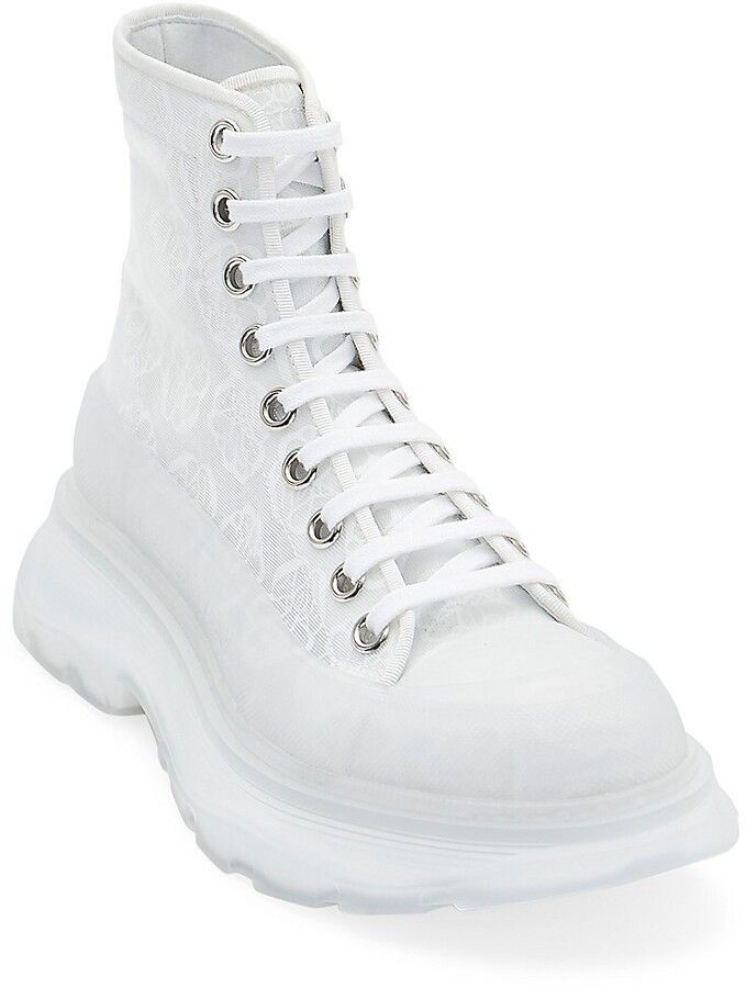 Alexander McQueen o1y0225 Ankle Boots in White Size US 9 / IT 39 - 2 Thumbnail