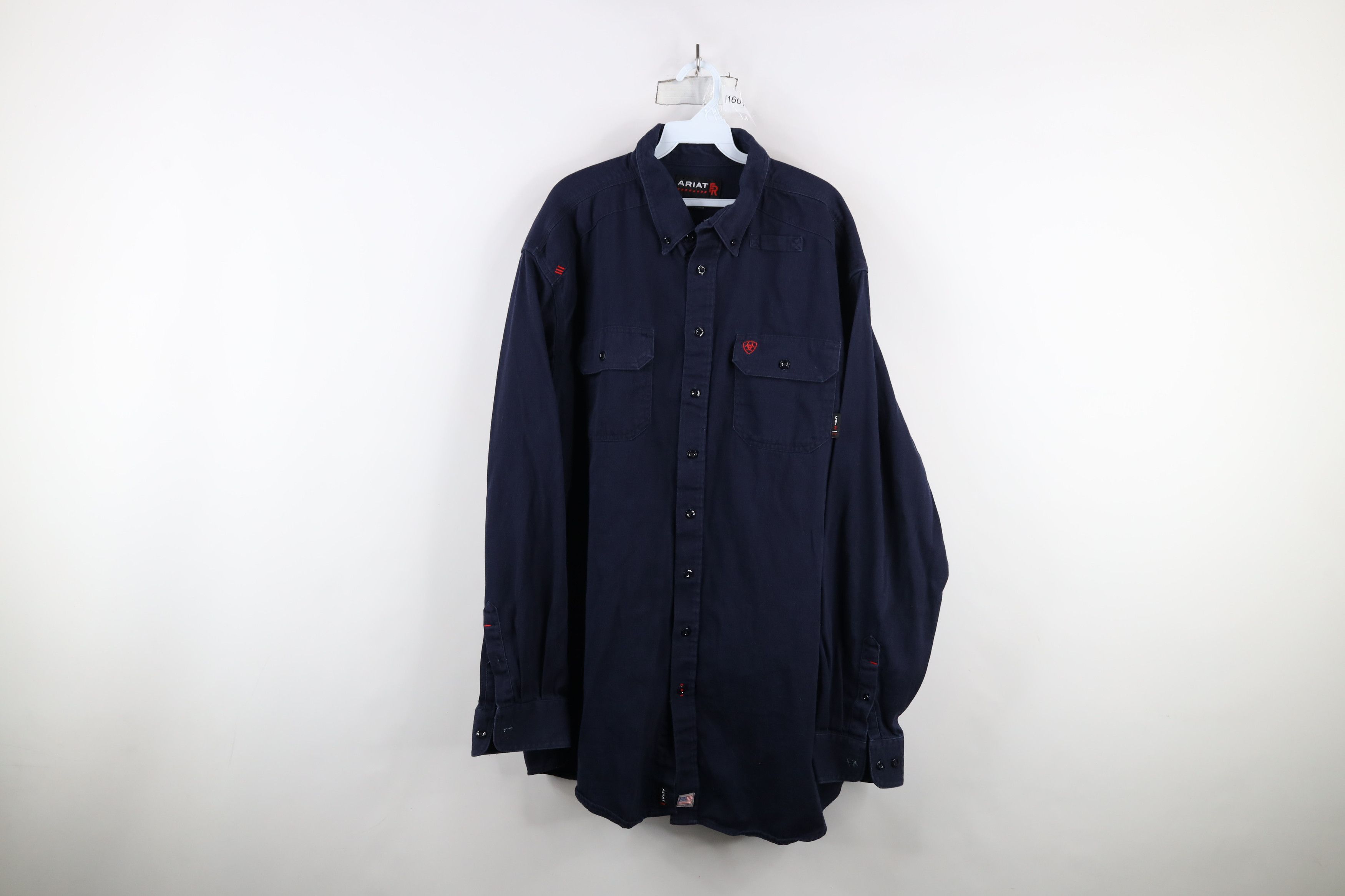 Ariat × Vintage Ariat FR Flame Resistant Collared Work Button Down Shirt Size US XXL / EU 58 / 5 - 1 Thumbnail