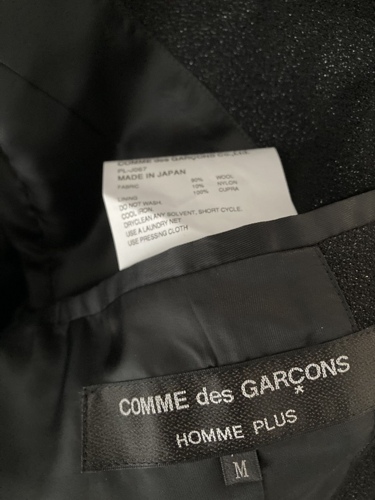 Comme des Garcons Homme Plus Textured Finish Peak Lapels Blazer Size US M / EU 48-50 / 2 - 10 Thumbnail