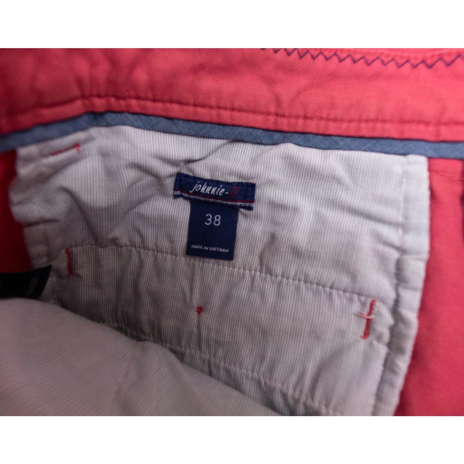 johnnie-O Johnnie-O Chino Shorts Men’s 38 Pink Flat Front Stretch Casual 5-Pocket Regular Fit Size US 38 / EU 54 - 4 Thumbnail