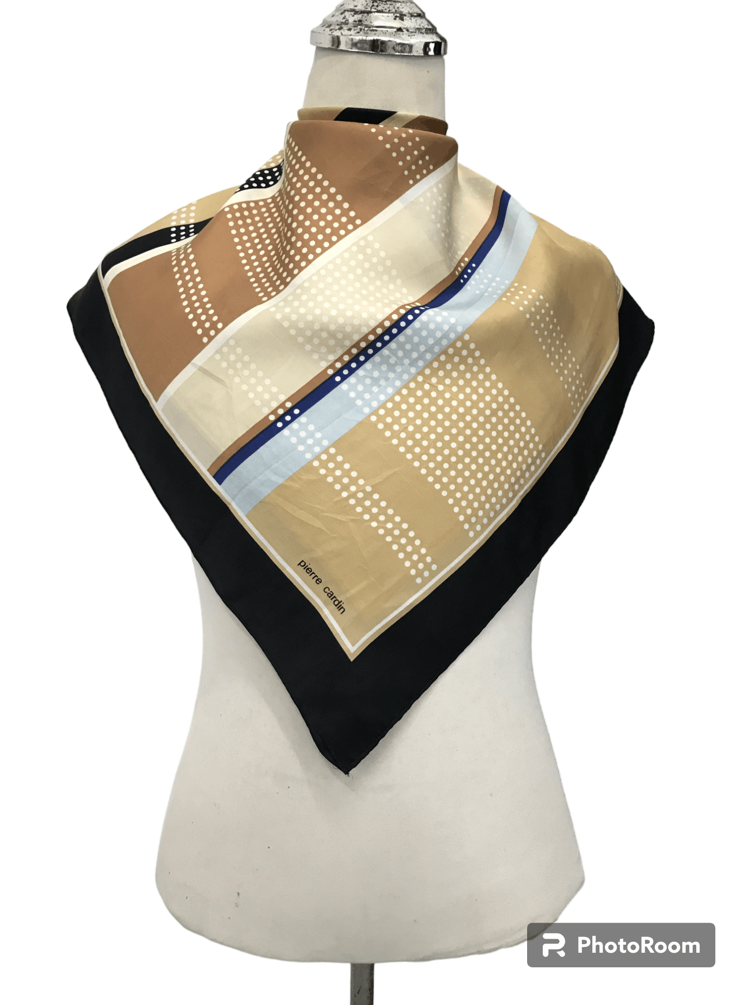 Pierre Cardin Vintage Pierre Cardin Abstract Silk Scarf M02 Size ONE SIZE - 1 Thumbnail