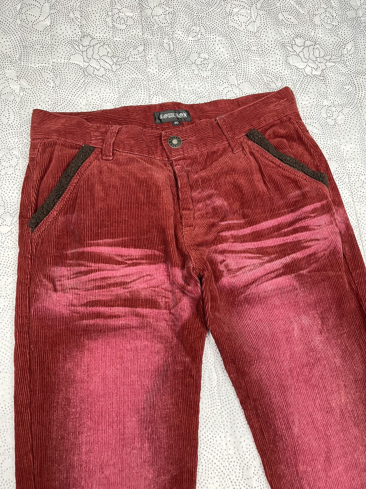 LOWBOX Distressed Corduroy Pants Lowbox Japanese Brand Size US 30 / EU 46 - 5 Thumbnail