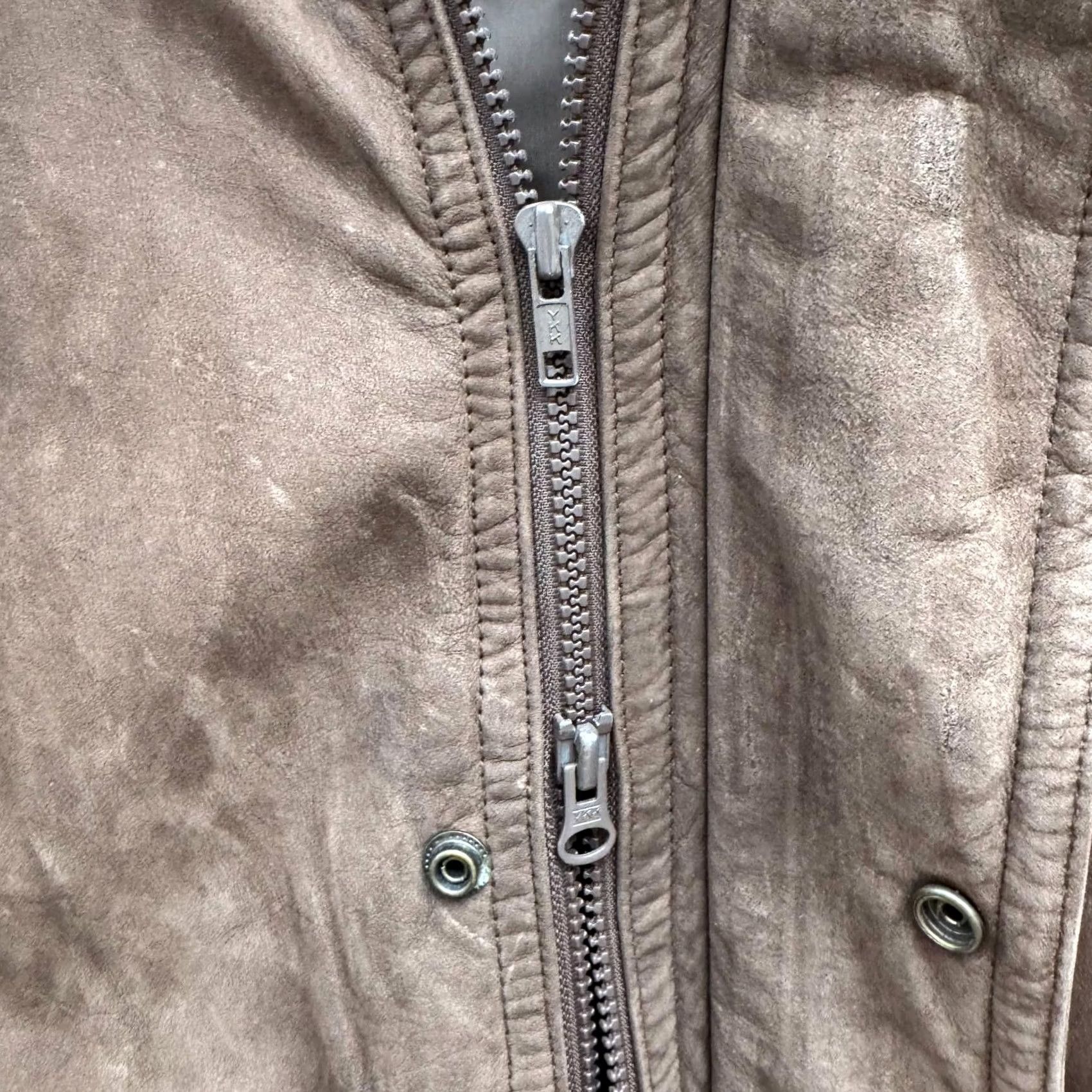 Vintage VINTAGE Adventure Bound Brown Leather Jacket Parka Mens S 90s Brown Nylon Lining Size US S / EU 44-46 / 1 - 4 Thumbnail