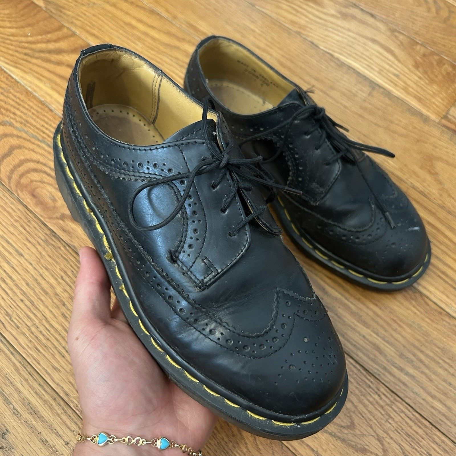 Dr. Martens 3989 Brogue Black Leather Oxford Wingtip Shoes Womens Size 4 Size US 4 / IT 34 - 1 Thumbnail
