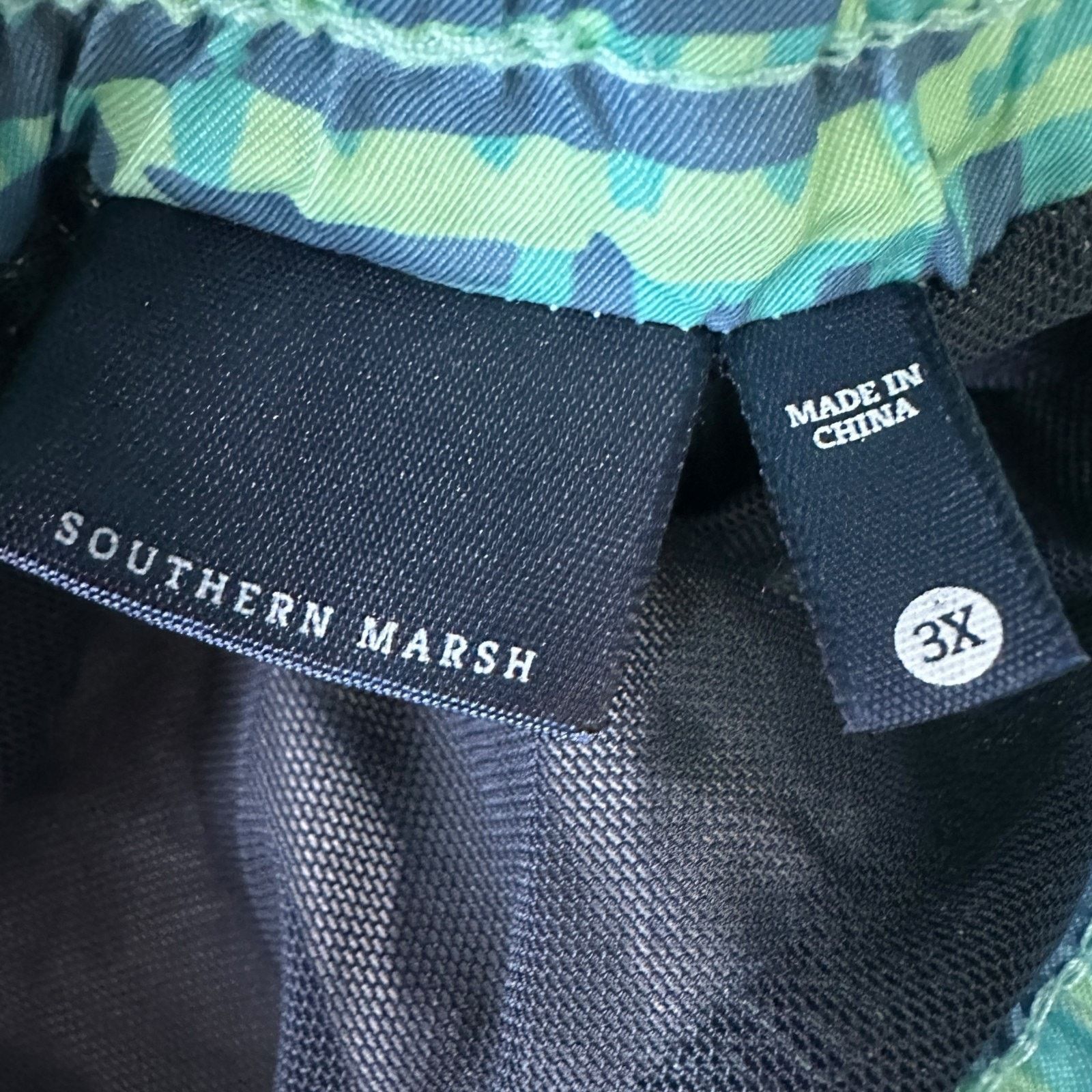 Southern Marsh Southern Marsh Swim Trunks Shorts Men’s 3X Green Blue Lined Size US 44 / EU 60 - 4 Thumbnail