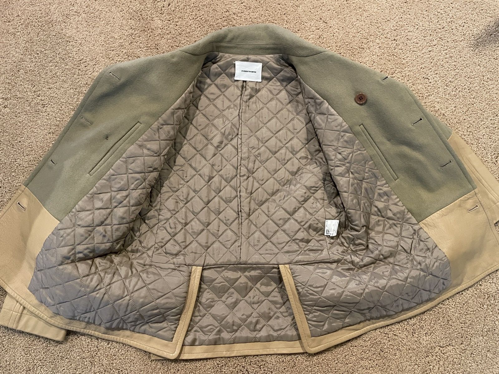 Undercover Undercover Half Leather Peacoat Size US M / EU 48-50 / 2 - 3 Thumbnail