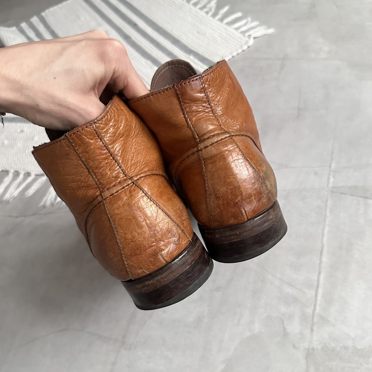Dirk Bikkembergs 00s Moma Brogue Derby Lace Up Boots Avantgarde Guidi Vibe Size US 12 / EU 45 - 8 Thumbnail