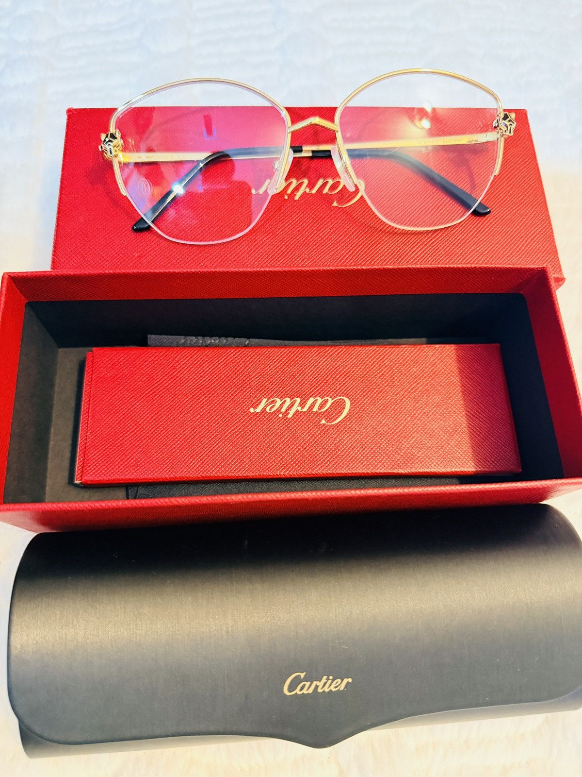 Cartier Cartier Eyeglasses Panthère CT03700 001 Size ONE SIZE - 1 Thumbnail