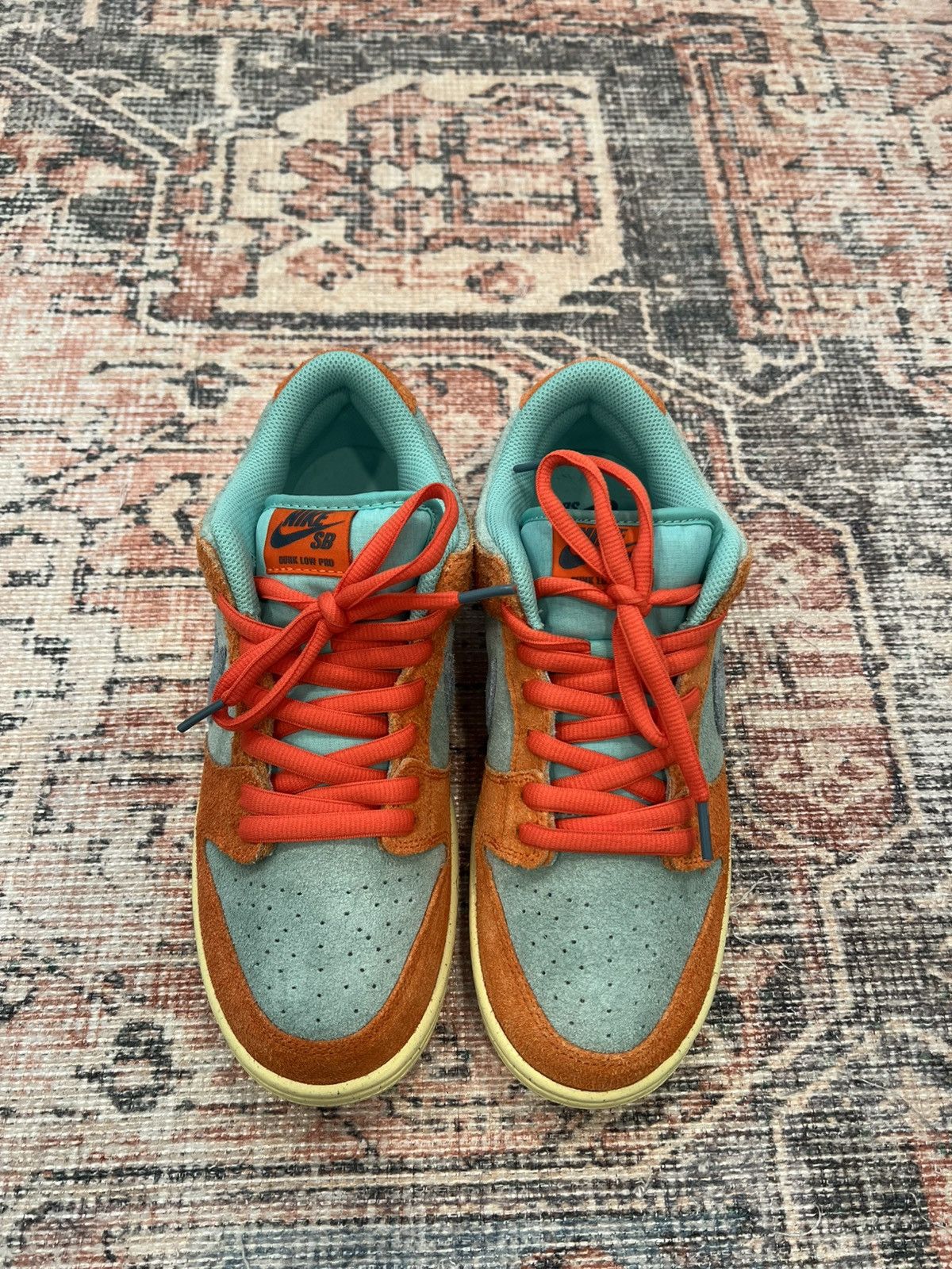 Nike Nike SB Dunk Low Pro PRM - Orange Emerald Rise Size US 8.5 / EU 41-42 - 7 Thumbnail
